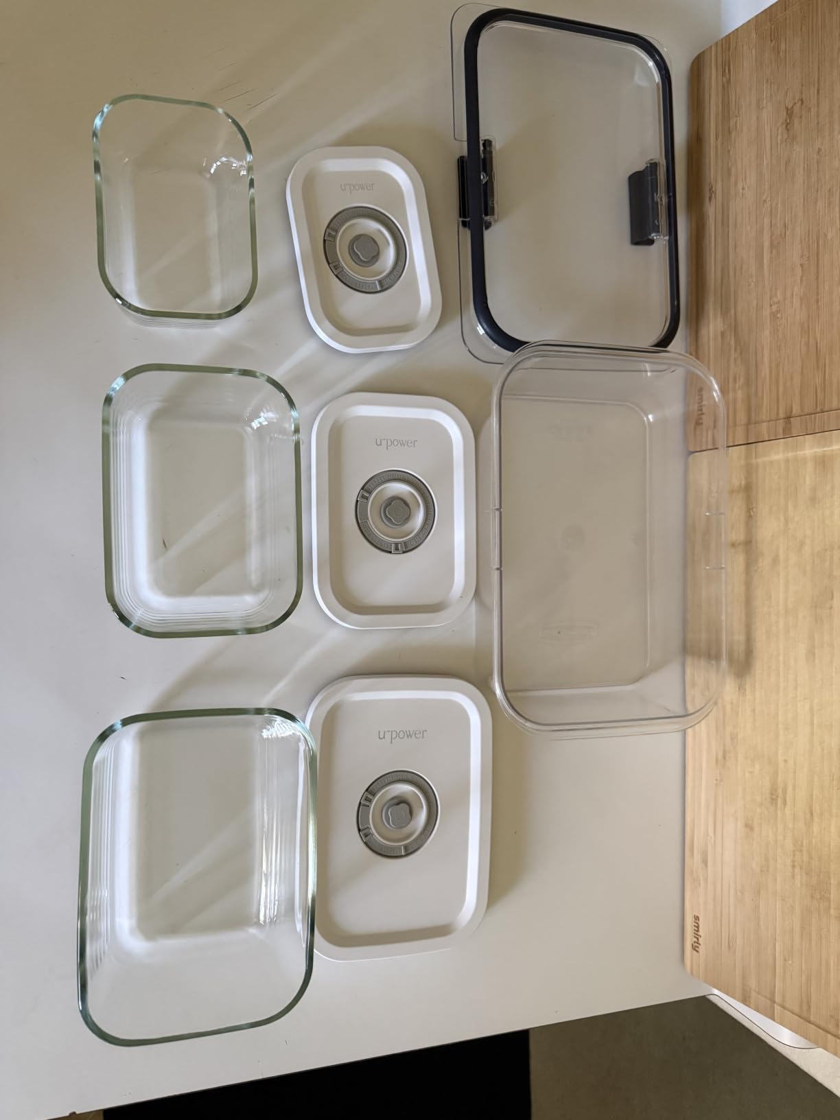 URPOWER Glass Vacuum Seal Containers for Food Storage, 3PCS Set with Lids | 3PCS(16/27/47 fl oz), Airtight Food Storage Containers Stackable for Leftovers, Meal Prep, Refrigerator, Freezer and Pantry customer photo 1