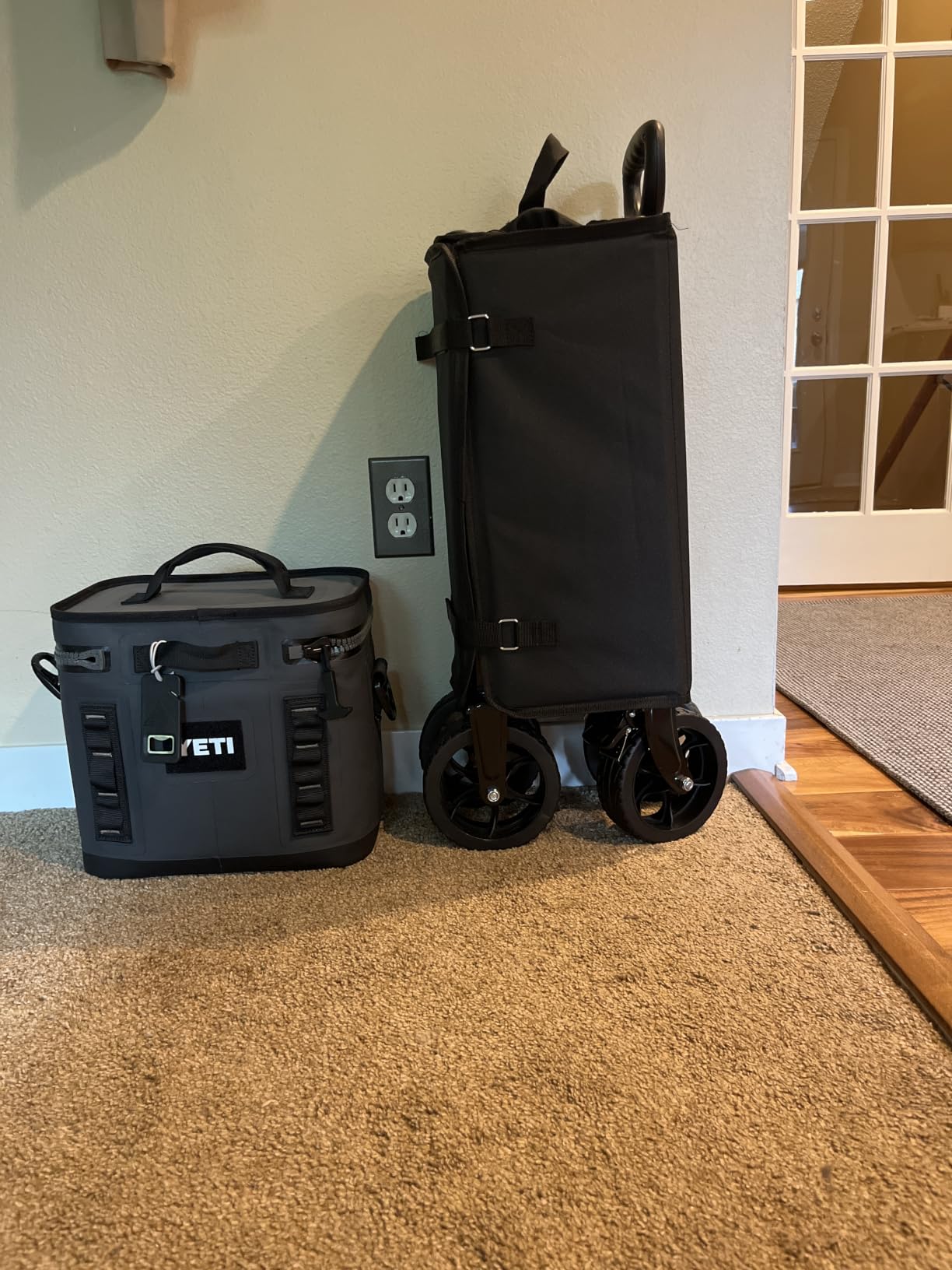 Heavy Duty Collapsible Wagon Cart, 200L Large Capacity Folding Beach Wagon with Big All-Terrain Wheels, Brake & Adjustable Handle, 500 lbs Utility Cart for Camping, Sports, Garden and Grocery customer photo 1