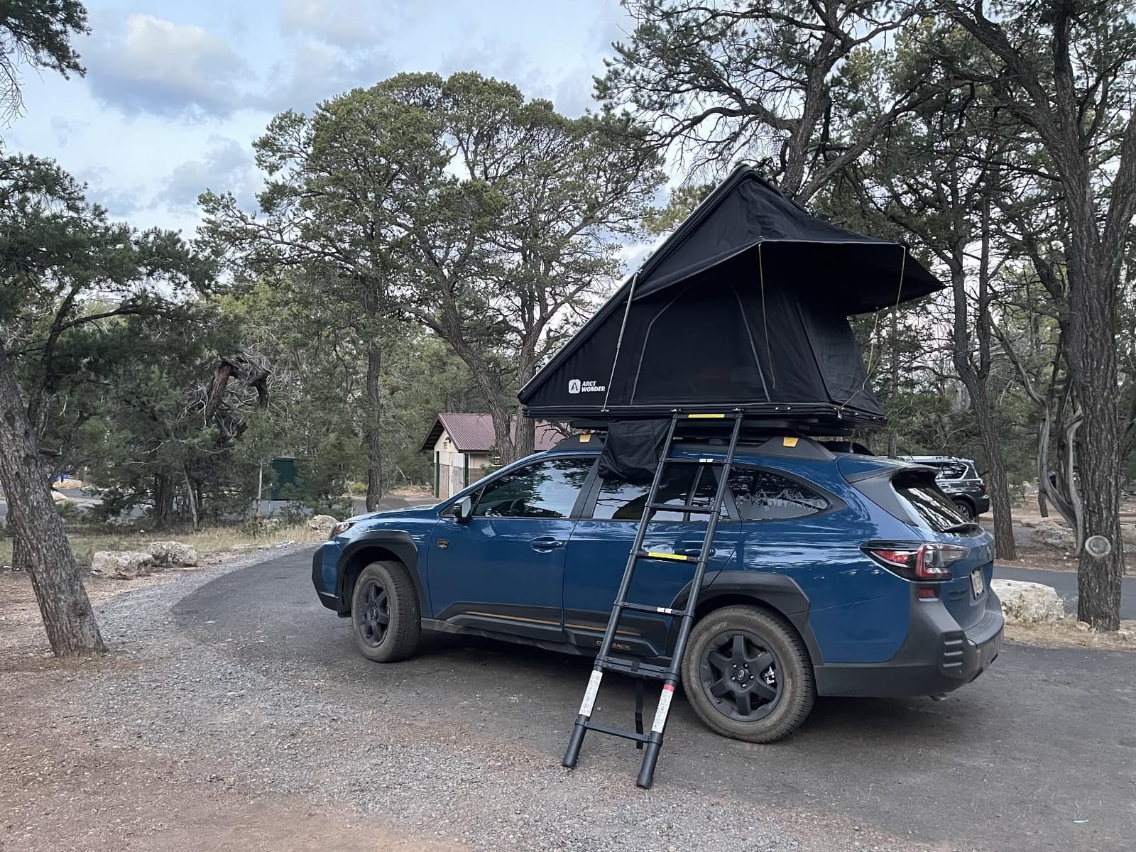 Rooftop Tent Hard Shell with Winter Thermal Layer, Pop Up Car Roof Top Tent | Aluminum Roof Tent Hardshell with Luggage Bar, LED Light Strip, Suitable for Jeep SUV Truck, 4 Season Camping for 2 Person customer photo 1