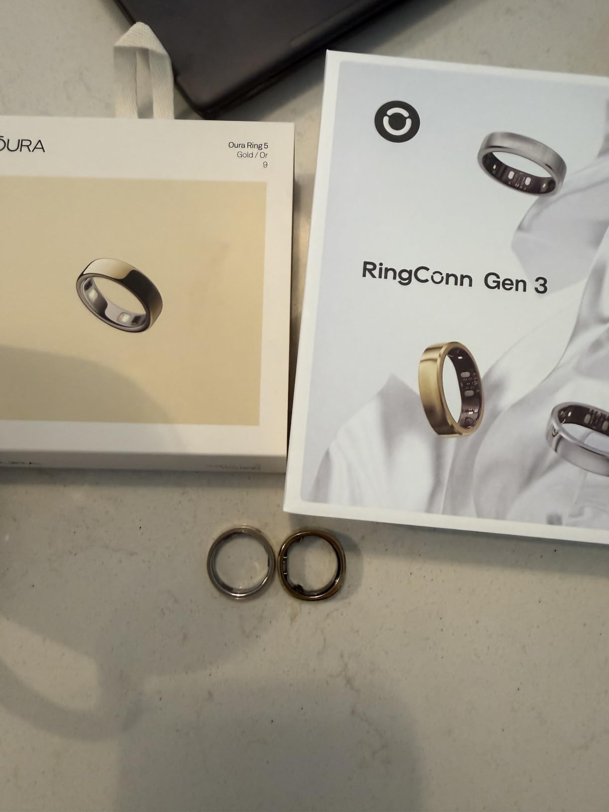 RingConn Gen 3 Smart Ring - Vascular Trends (Size 7, Royal Gold) | No App Subscription, Vibration Alerts, Sleep, Fitness & Heart Rate, 14-Day Battery Life, Size Before You Buy customer photo 1