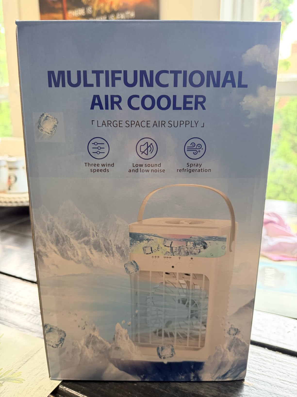 Portable Air Conditioner, Cooling Fan 3 Speeds & 3 Modes Personal Cooling Fan Mini Air Conditioner Fan with Remote, 1500ML Water Tank, Night Light, No battery, for Home Office Bedroom customer photo 1