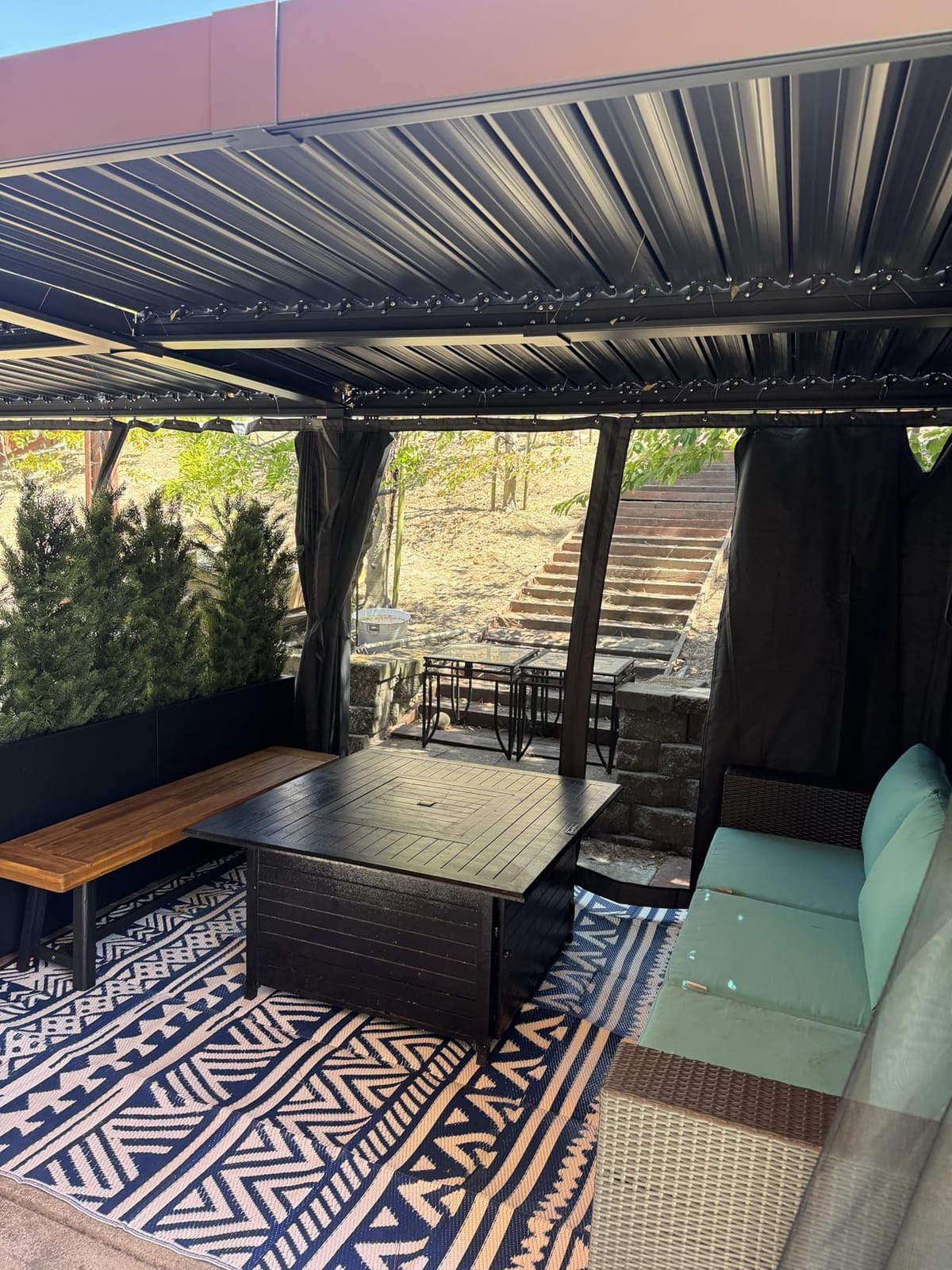 AirWire 10x12 FT Louvered Pergola Dark Gray | Metal Gazebo with 2 Independent Adjustable Roof and Drainage System for Patio, Deck, Garden customer photo 1