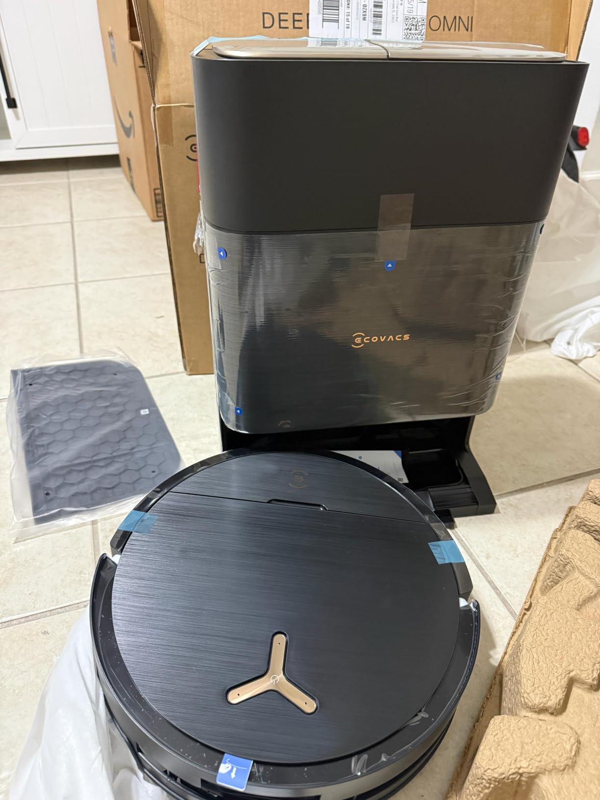 ECOVACS DEEBOT X9 PRO Omni Robot Vacuum, OZMO Roller Instant Self-Washing | 16600Pa BLAST Suction, Triple Lift Carpet Care, TruEdge Edge, Hot Water Wash & 145°F Hot Air Dry, ZeroTangle 3.0 for Pet Hair customer photo 2