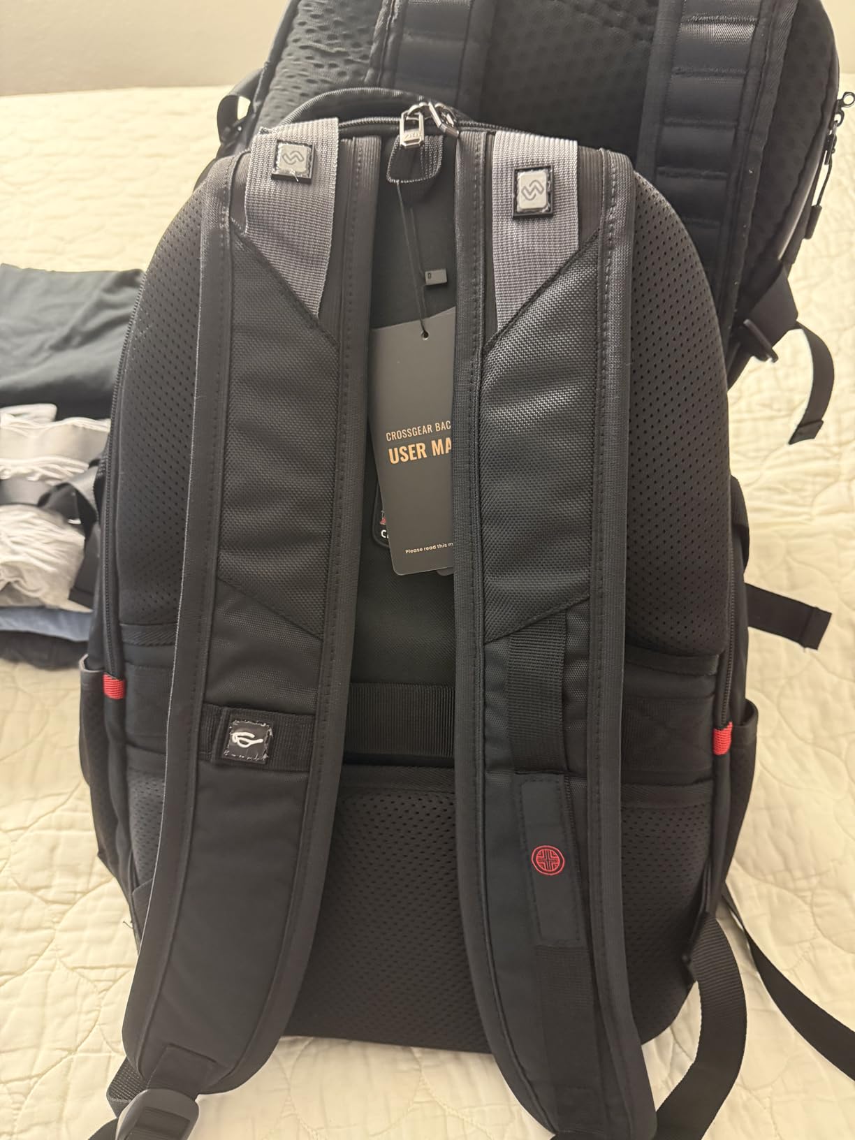 CROSSGEAR Ergonomic Laptop Backpack Reduce Shoulder Strain by 30%, 16 Inch | Large Work Backpack, Lightweight Waterproof Travel Backpack, YKK Zipper, Carry-On Bookbag for Work Commute and Travel, Black customer photo 2