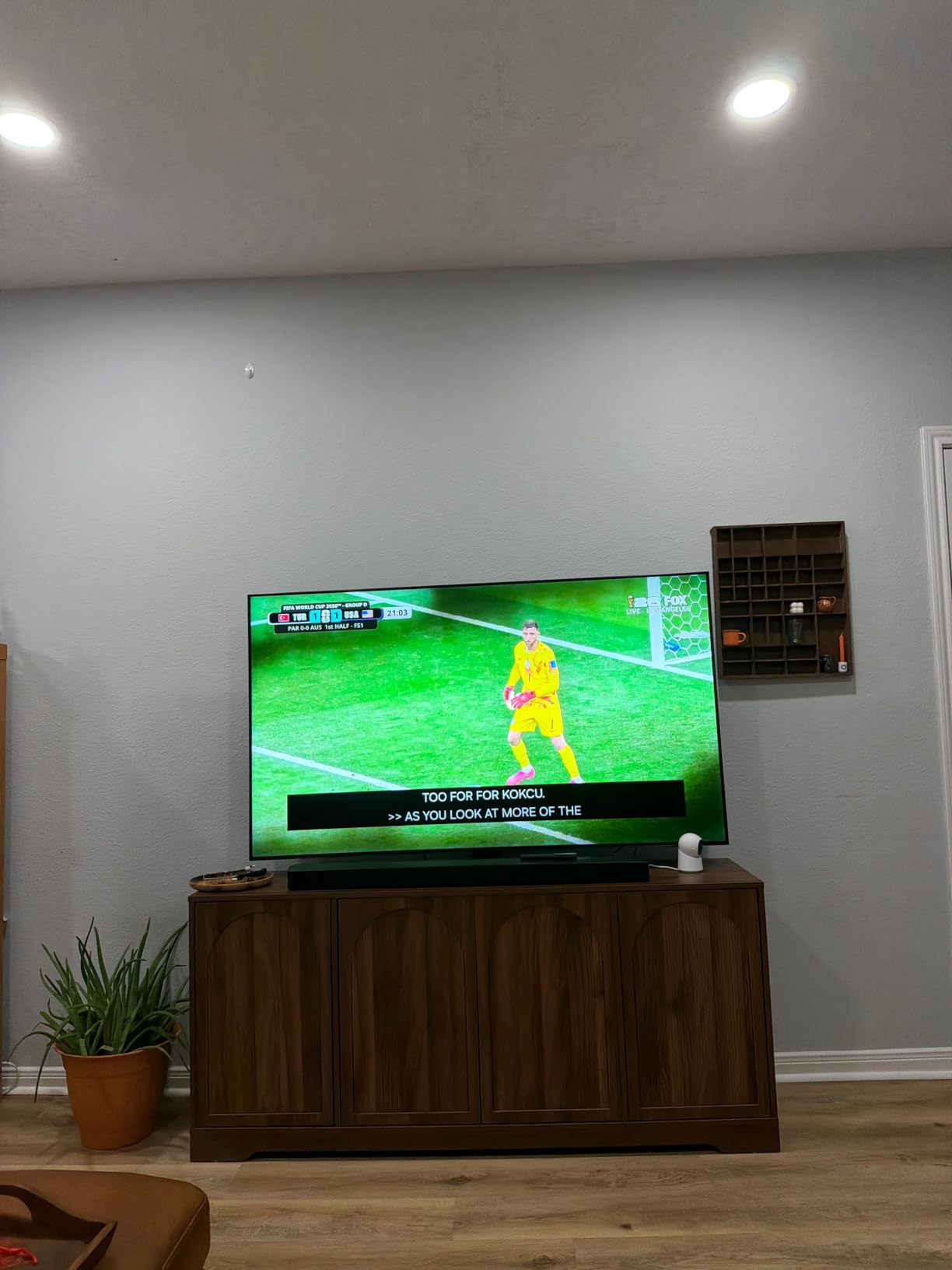 Bifins 62.2 Inch TV Stand for TVs up to 70 Inches with 4 Fluted Arched Door, Mid Century Modern customer photo 1