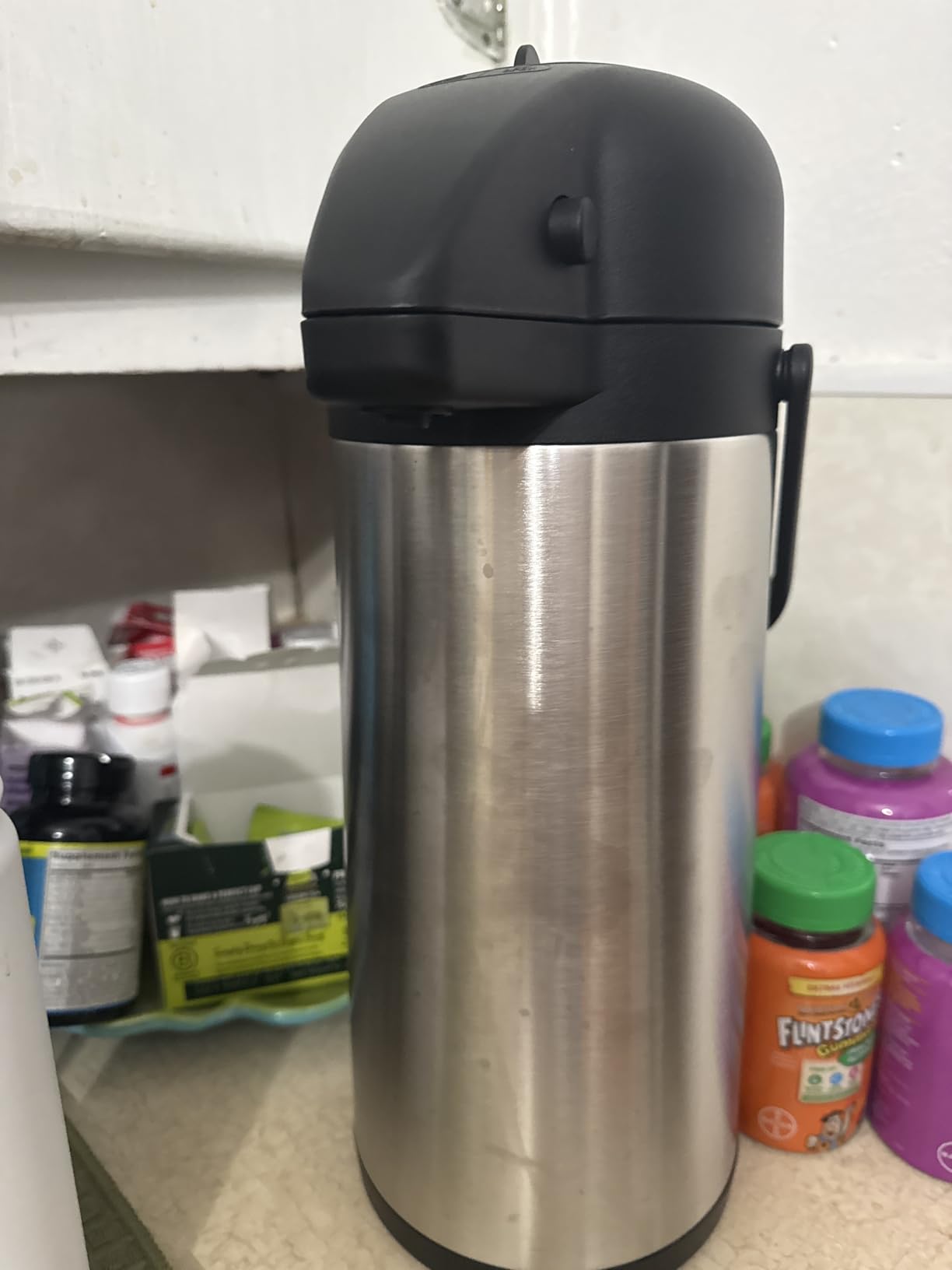 Thermal Coffee Carafe for Keeping Hot - 34OZ Insulated Small Coffee Pot | 304 Stainless Steel Coffee Flask, Tea Pitcher for Hot Drinks Liquid Water, Insulated Beverage Dispenser for Parties customer photo 2