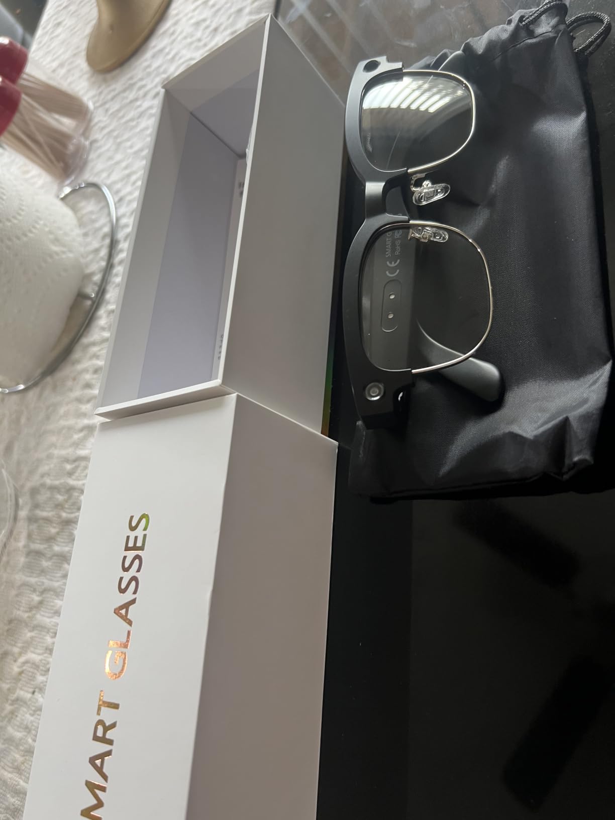AI Smart Glasses with Camera, 4K EIS, Real-Time Translation | AI Object Recognition, Open-Ear Speakers, AI Voice Assistant, Bluetooth Calling, IP66 Water Resistance, Photochromic Lenses customer photo 1