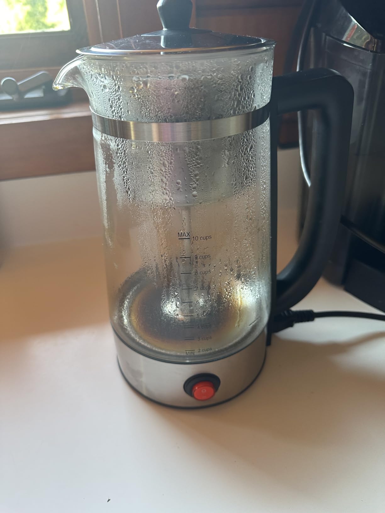 KIDISLE 10-Cup Electric Percolator Coffee Pot with Borosilicate Carafe | Reusable Stainless Steel Filter, Auto Keep Warm, 1000W Fast Brew, Visual Brew Control customer photo 1