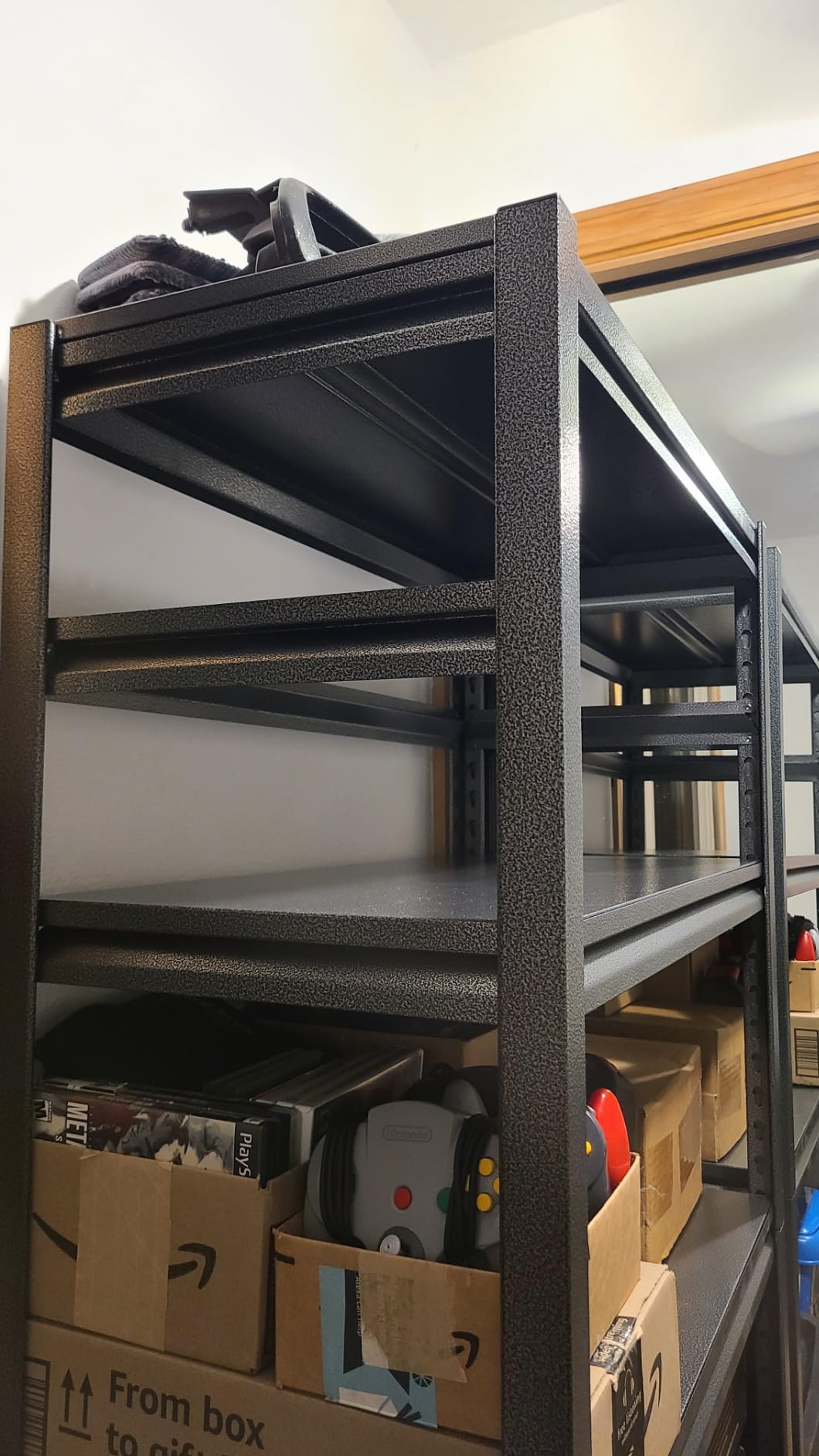 Heavy Duty Metal Bookshelf 4 Tier Adjustable Tall Bookcase, 2400 LBS Steel Bookshelf With Deep Shelves For Heavy Books customer photo 1