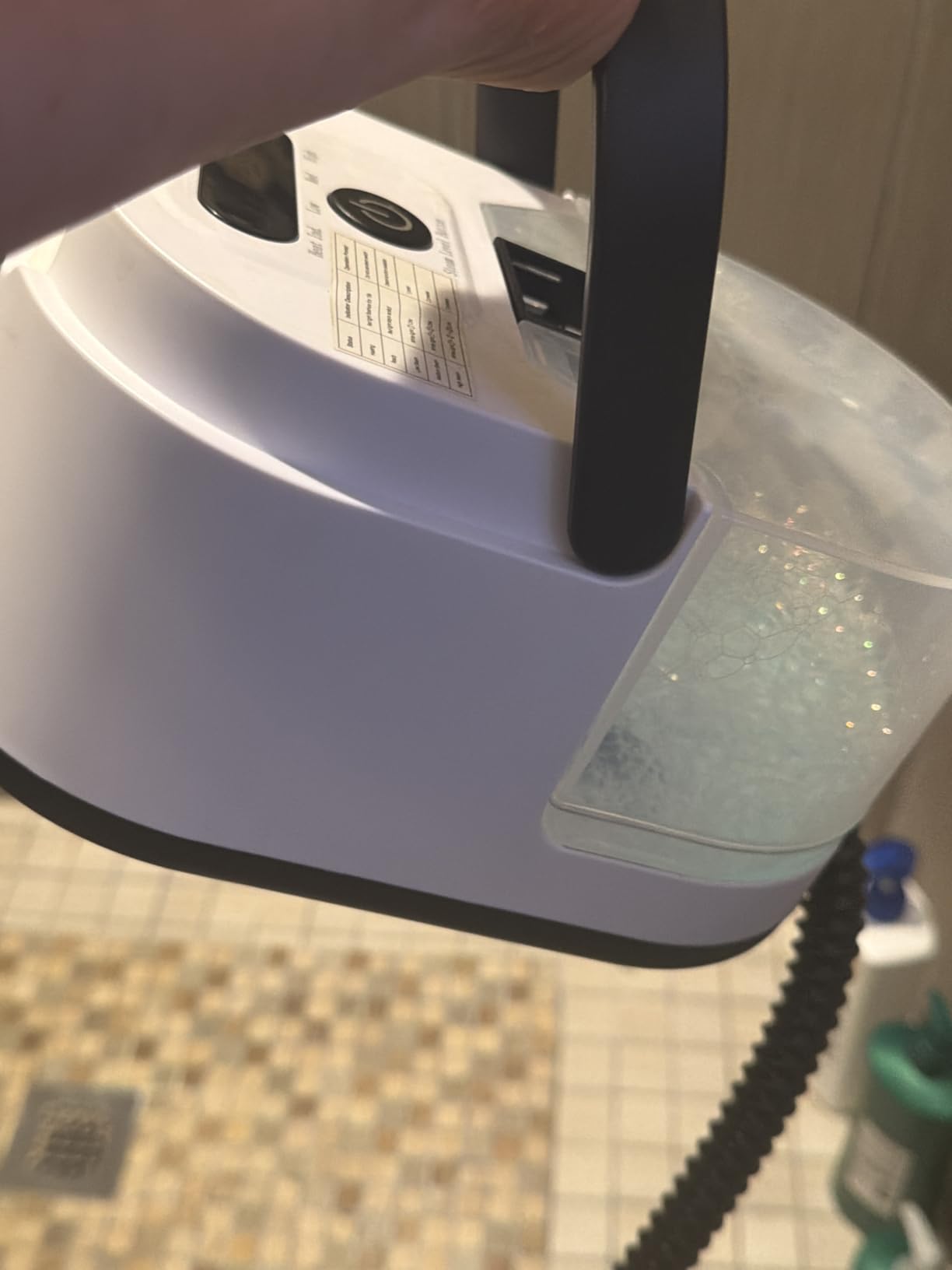 Handheld Steam Cleaner, Portable Deep Cleaning Steamer for Multi-Surface | 1500ml Water Tank, 15s Heat-Up, 3-Level Adjustable Steam for Cleaning Kitchen, Bathroom, Furniture, Windows, BBQ, Car, White customer photo 1