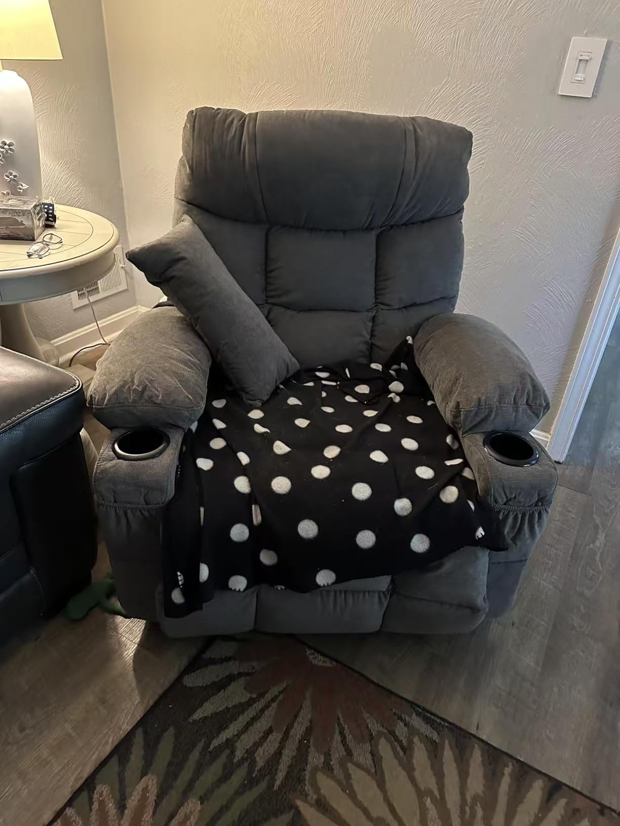 Power Lift Recliner Chair for Elderly with Vibration Massage and Lumbar Heating Electric Recliner Sofa with Cup Holders and USB Charge Port for Living Room Comfort customer photo 2