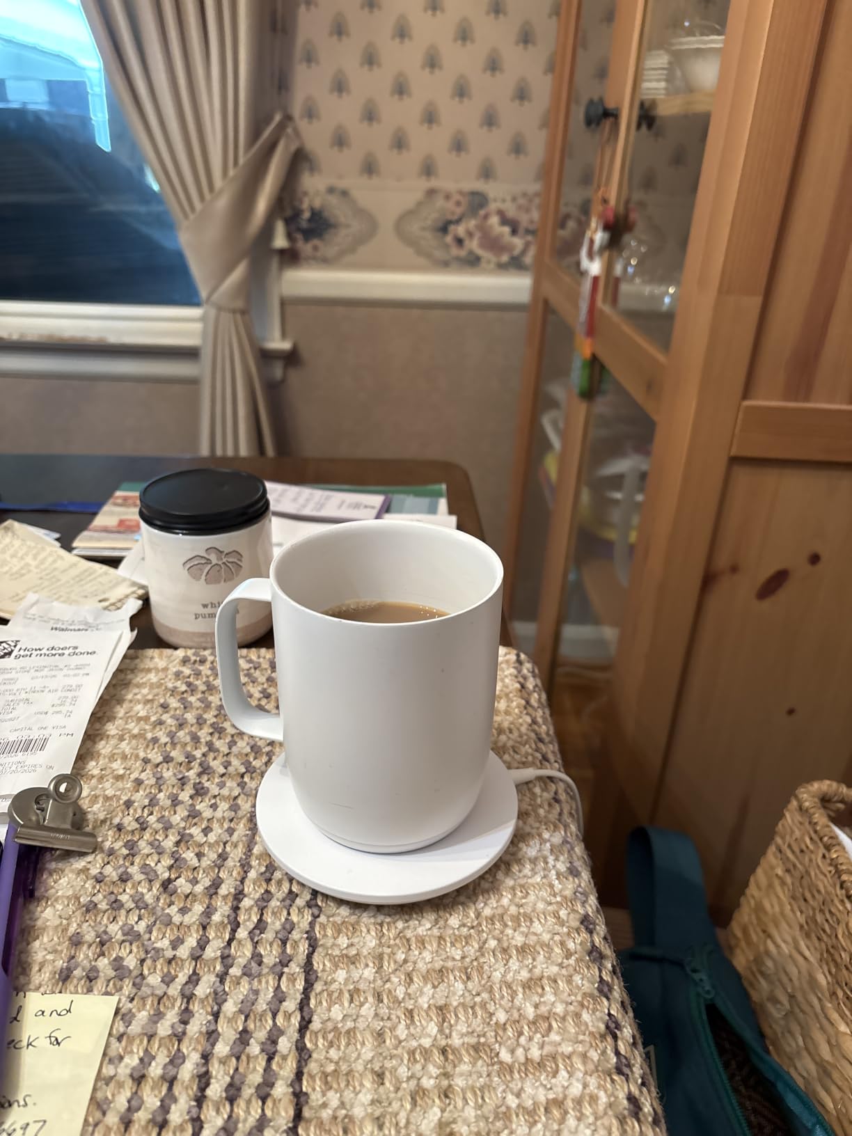 Ember Temperature Control Smart Mug 2, 14 Oz, App-Controlled Heated Coffee Mug with 80 Min Battery Life and Improved Design, Sandstone customer photo 2