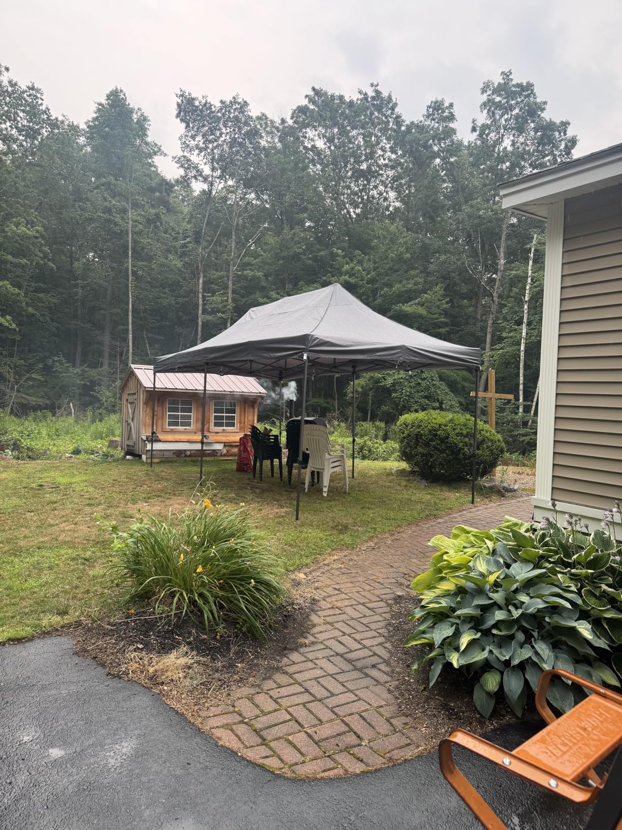 COBIZI 10x10 Heavy Duty Pop Up Canopy Tent with 4 Sidewalls Thicken Frame, Commercial Easy Up Outdoor Wedding Party Tents, All Season Waterproof Windproof with Stakes Sandbags Ropes Roller Bag, White customer photo 1