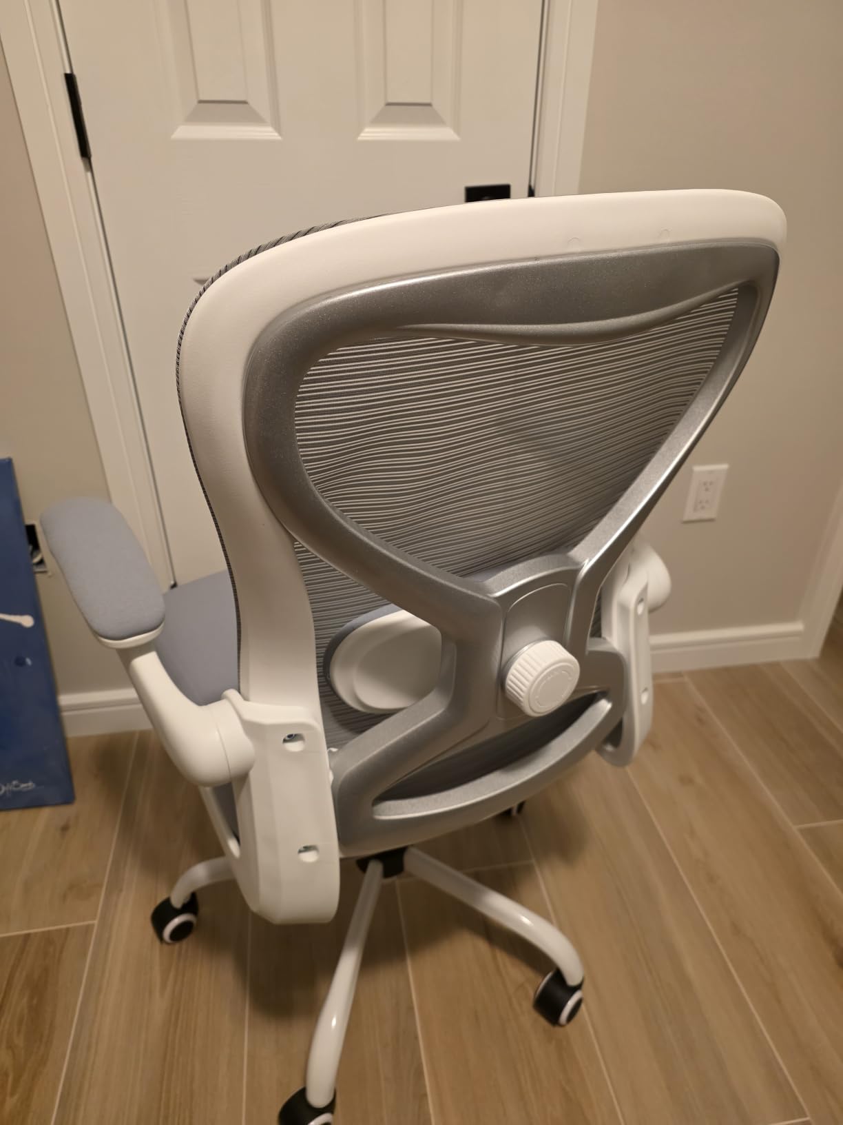 Ergonomic Office Chair for Long Hours - Back & Neck Pain Relief, Virgin Foam Seat, 3D Adjustable Headrest, 2D Lumbar, Flip-Up Arms, Gray/Silver customer photo 2