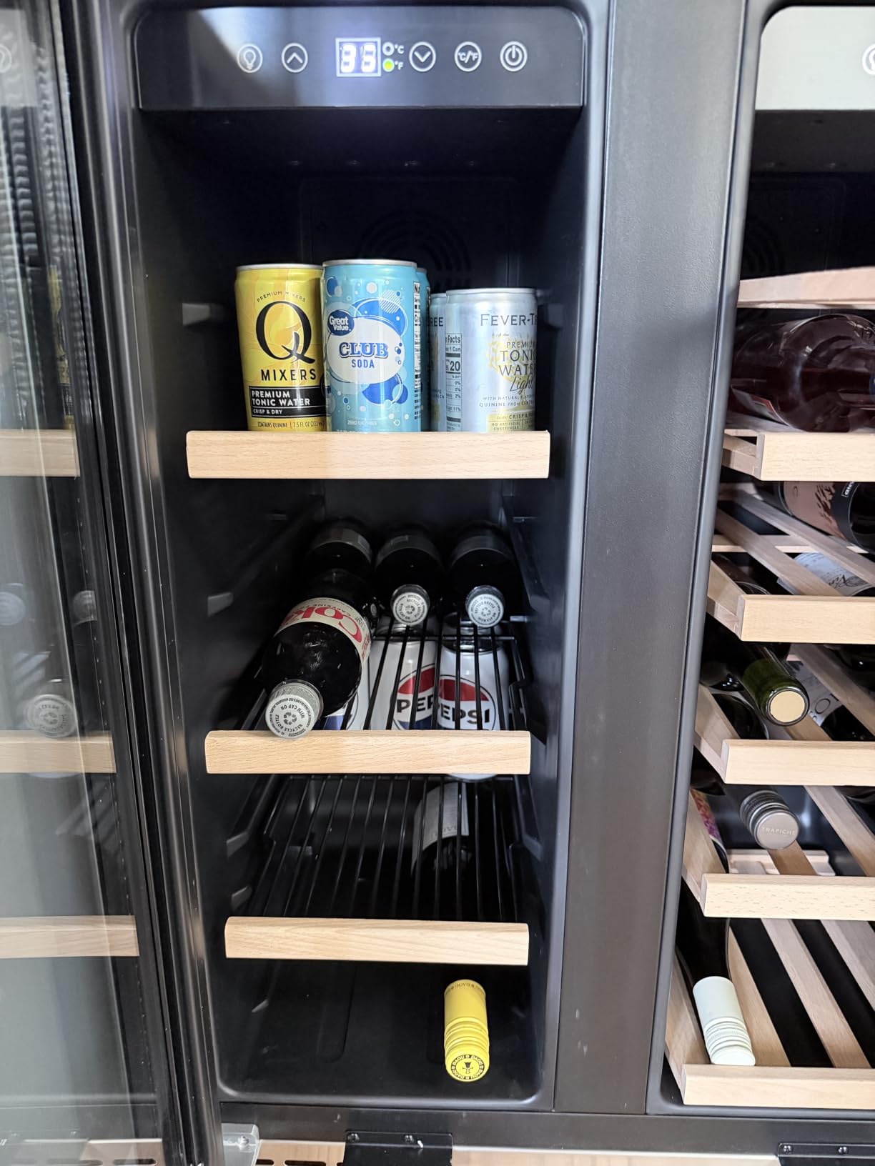 Honeywell 24 Inch Dual Zone Compressor Wine Cooler Refrigerator & Beverage Cooler, Large Freestanding Wine Cellar For Red, White, Champagne or Sparkling Wine, Digital Temperature Control, Stainless Steel customer photo 2