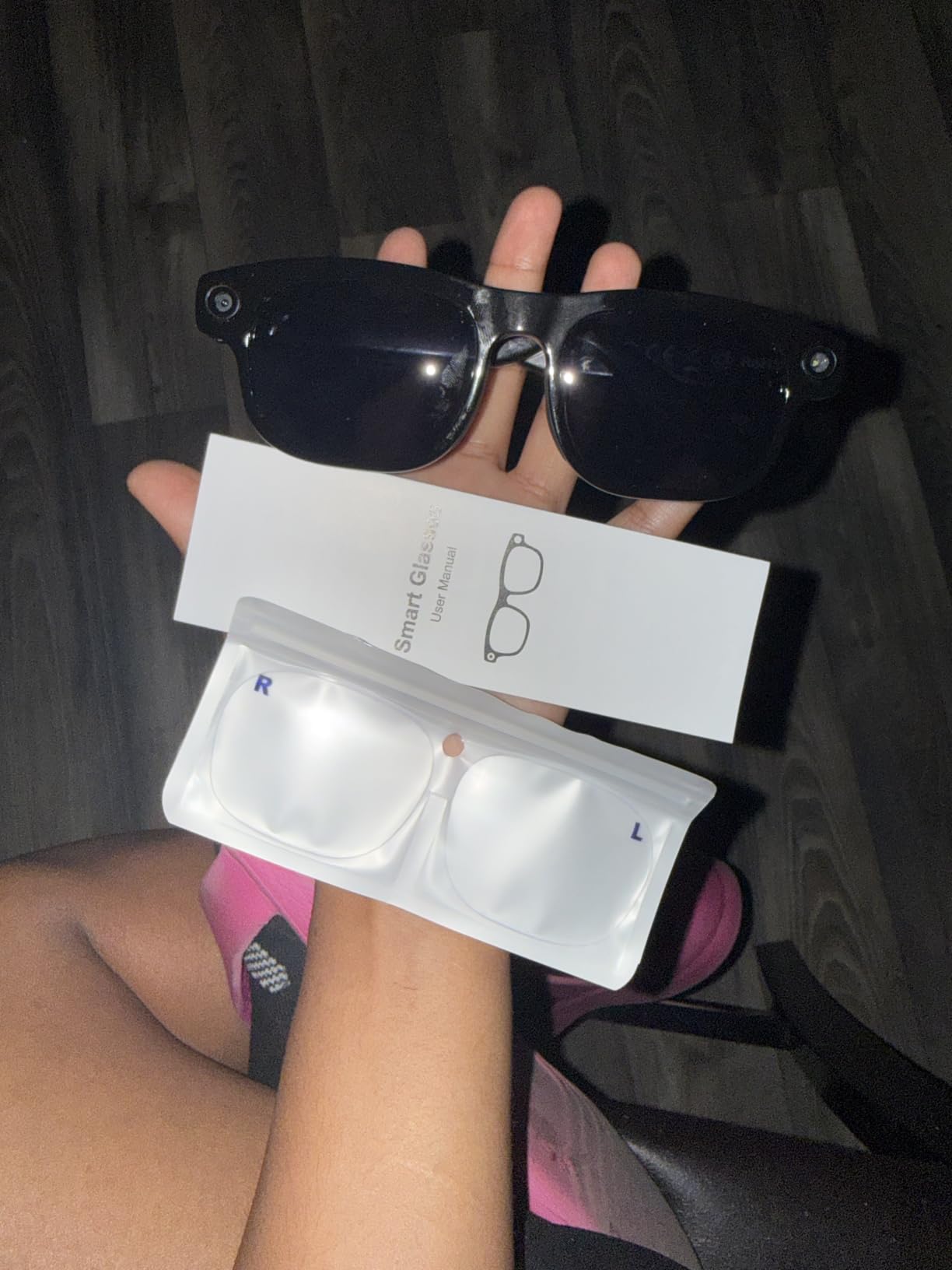 AI Smart Glasses with Camera, 8MP HD Bluetooth Camera Glasses for Women Men | 1080P Video Recording Sunglasses, Real Time Translation, Voice Assistant, Open Earbuds, Travel, Work, Vlog customer photo 2