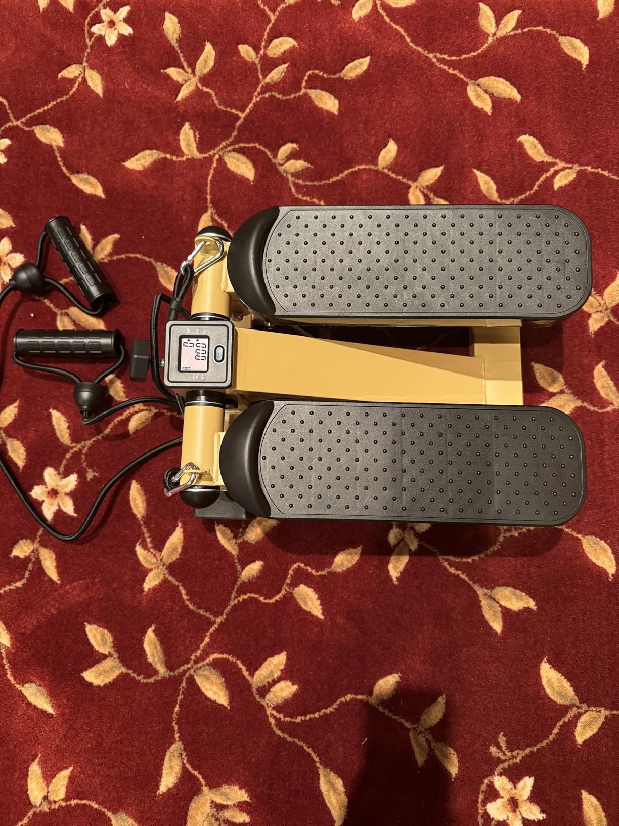 HCOIW Mini Stepper for Exercise at Home,Stair Stepper with Resistance Bands | Compact Stepping Machine with 300 lb Weight Capacity, Full Body Workout Equipment for Legs, Glutes & Cardio customer photo 1