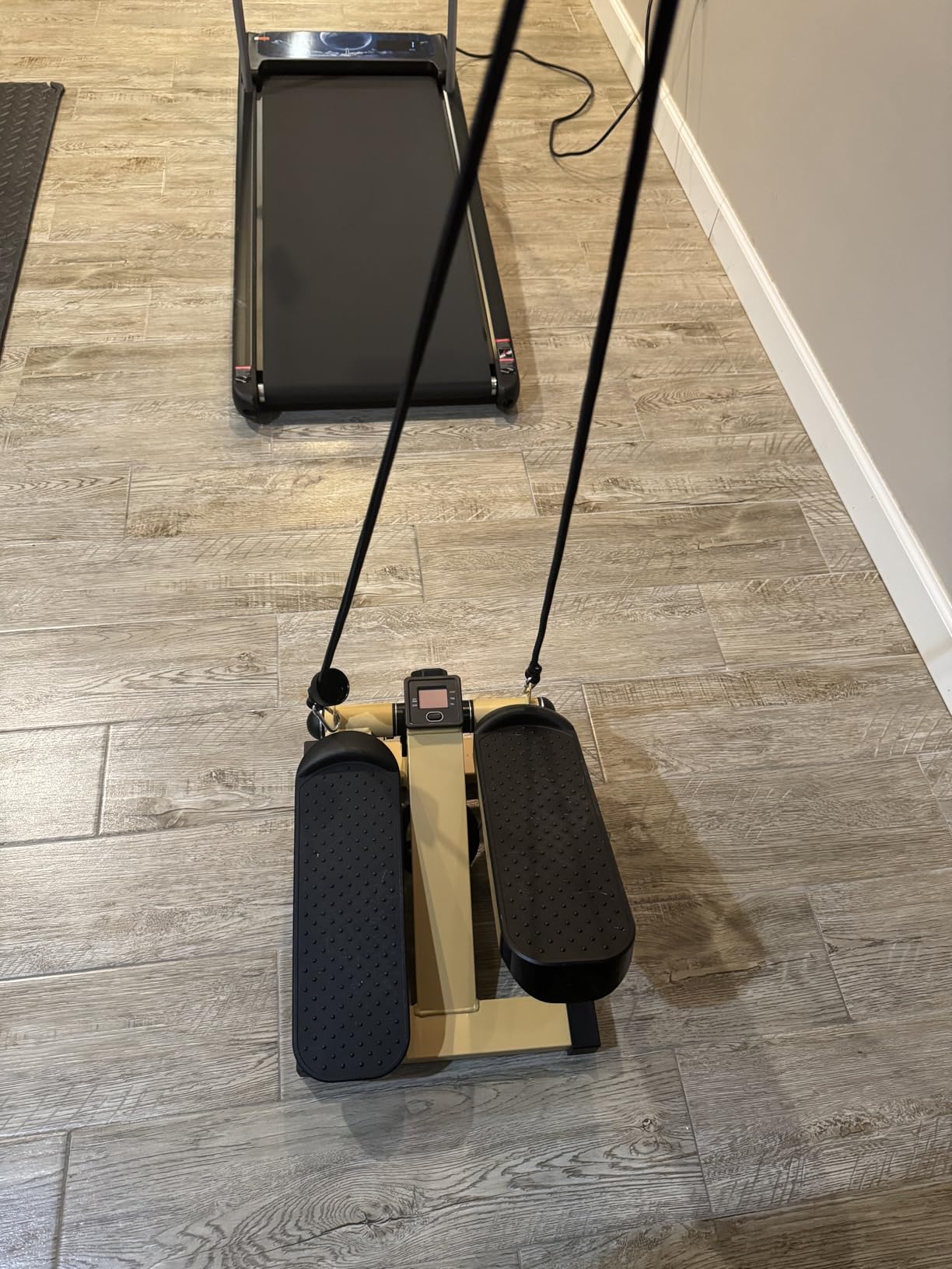 HCOIW Mini Stepper for Exercise at Home,Stair Stepper with Resistance Bands | Compact Stepping Machine with 300 lb Weight Capacity, Full Body Workout Equipment for Legs, Glutes & Cardio customer photo 2