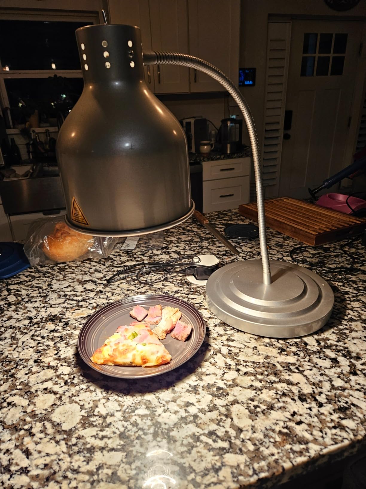 Food Heat Lamp with 3 Bulbs, 500W Rapid and Steady Heating, Painted Black, Catering Food Warmer Lamp, Commercial Heat Lamp for Food, Electric Food Warming Lamp for Buffet & Parties customer photo 1
