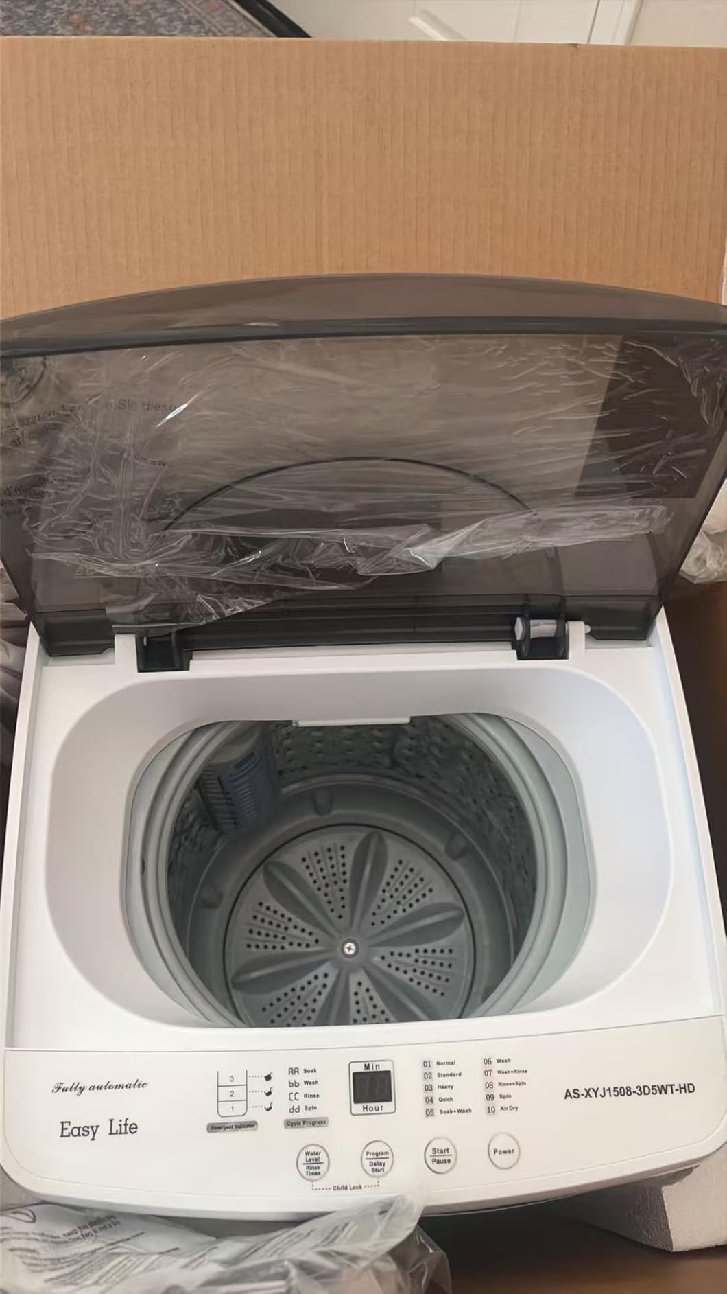 OLIXIS 1.06 Cu.Ft. Portable Washing Machine, Full-Automatic Laundry Washer | Stainless Steel Drum, 10 Wash Cycles, Auto-Balance, LED Display, 7.7lbs for Home Apartment Dorm, White customer photo 2