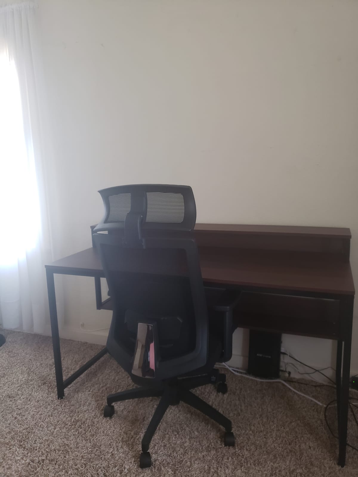 SONGMICS Drafting Chair, Ergonomic Tall Office Chair for Standing Desk, Mesh Back, Adjustable Footring, Lumbar Support, Flip-Up Armrests customer photo 1