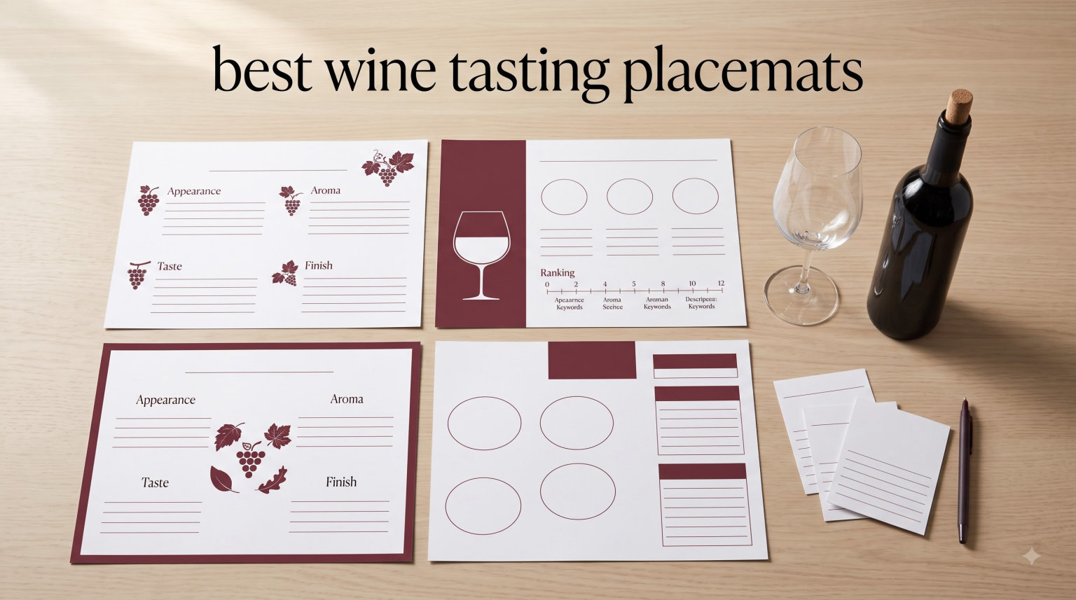 best wine tasting placemats