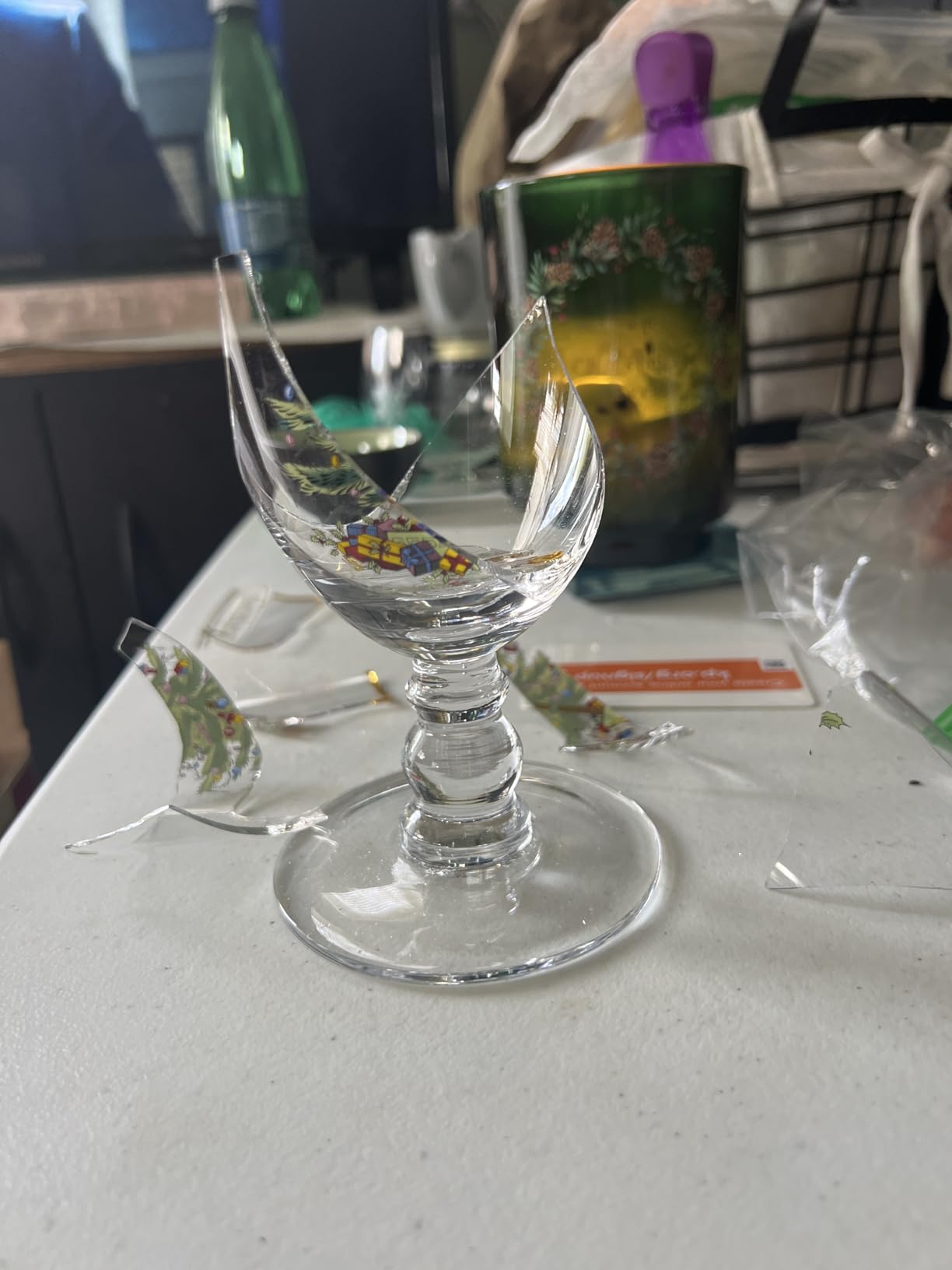 Spode Christmas Tree Pedestal Goblets, 16 Oz - Clear, Set of 4 customer photo 2