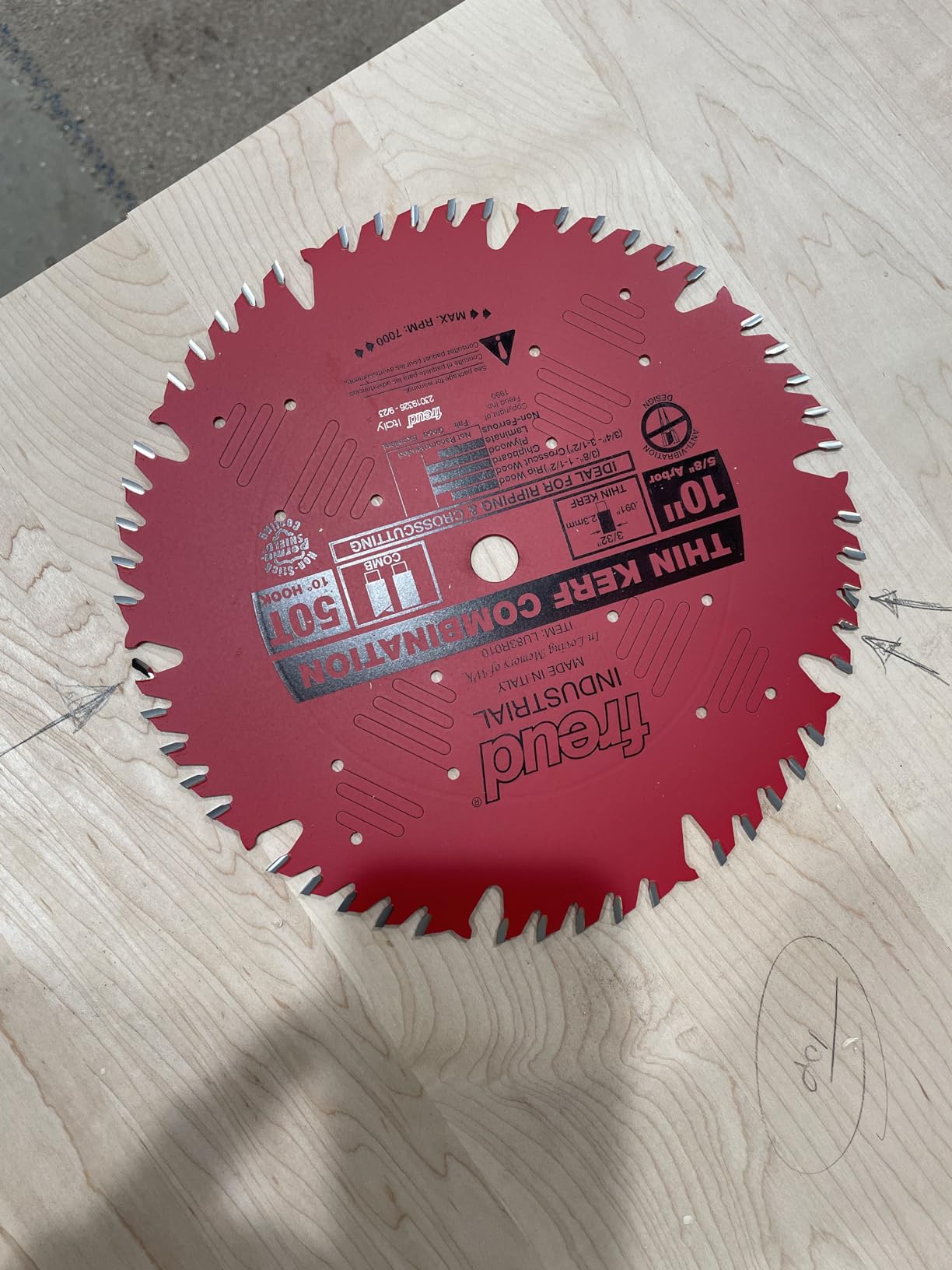 Freud LU83R010 Industrial 10-in 50T Thin Kerf Combination Saw Blade customer photo 1