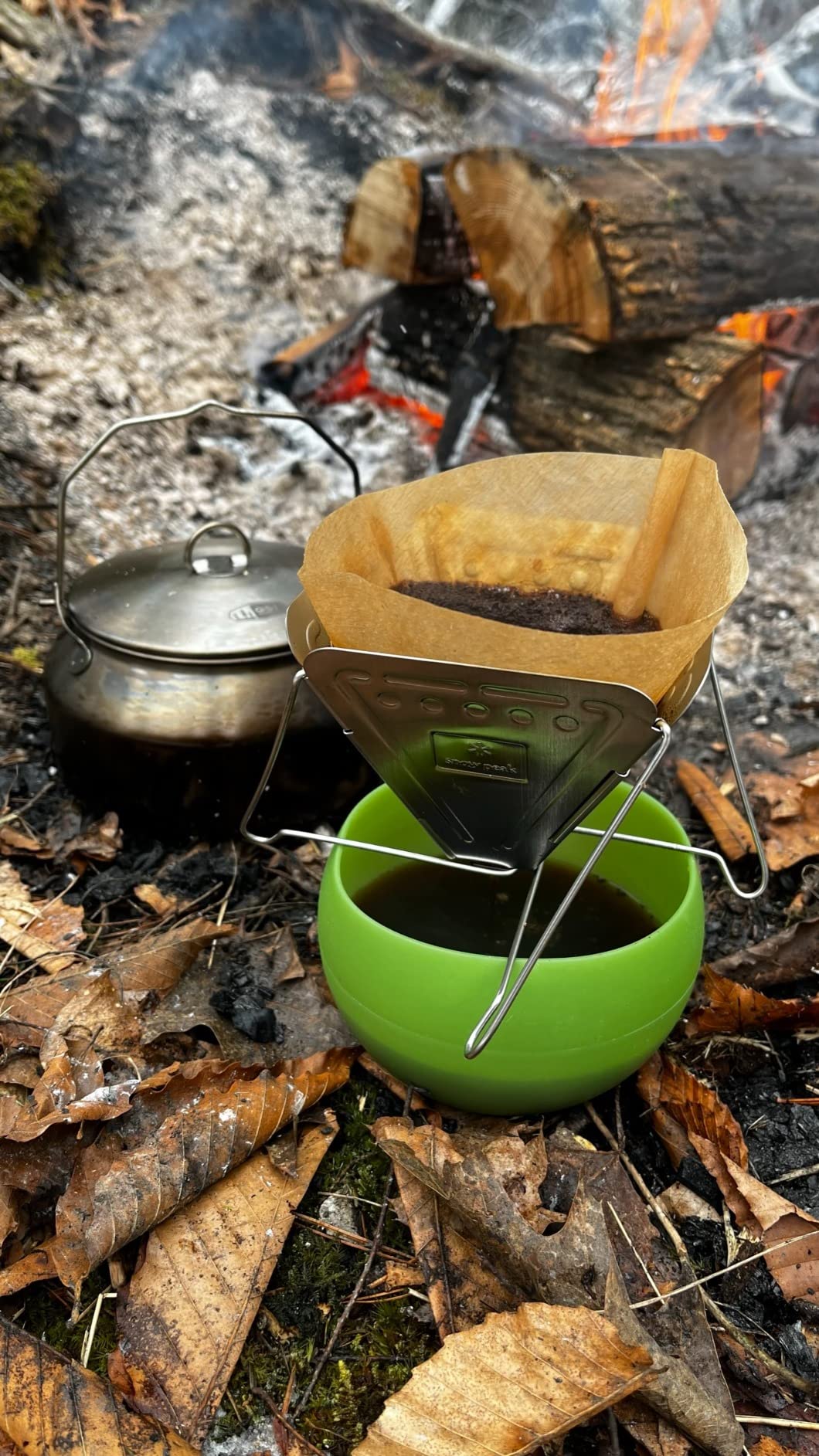 Snow Peak Portable Coffee and Tea Essentials, Stainless Steel, Pour Over customer photo 2