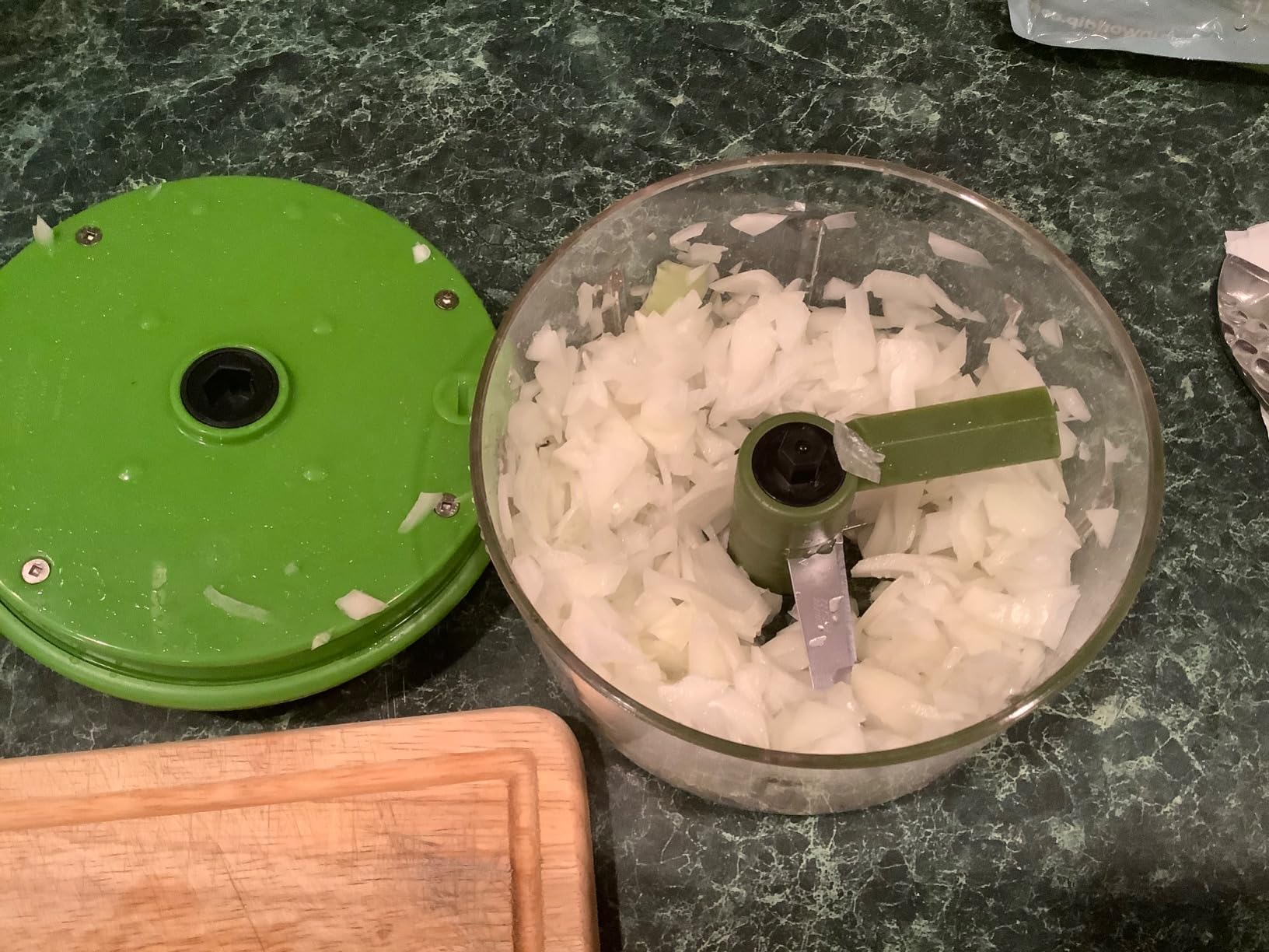 Kuhn Rikon Pull Chop Chopper/Manual Food Processor with Cord Mechanism, Green, 2-Cup customer photo 2