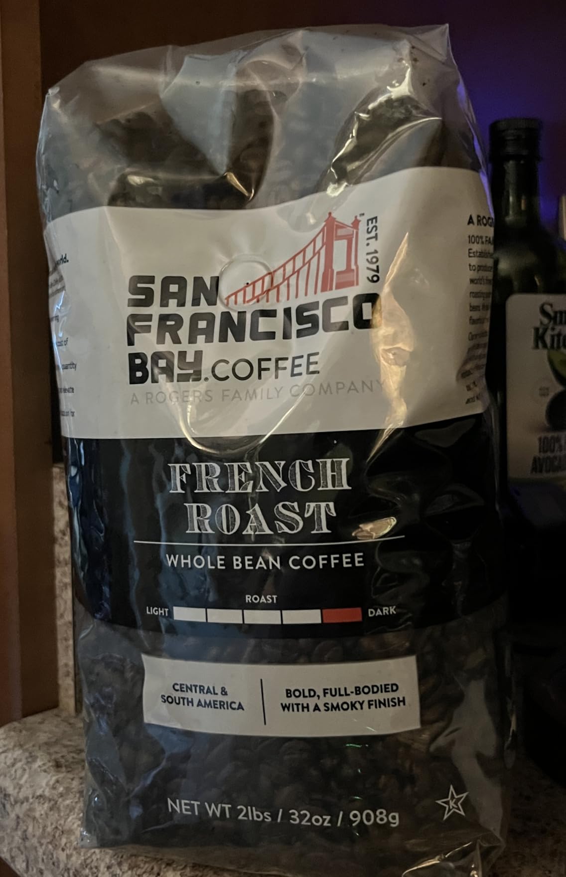 San Francisco Bay Coffee French Roast Whole Bean Coffee, 2 lb bag customer photo 1