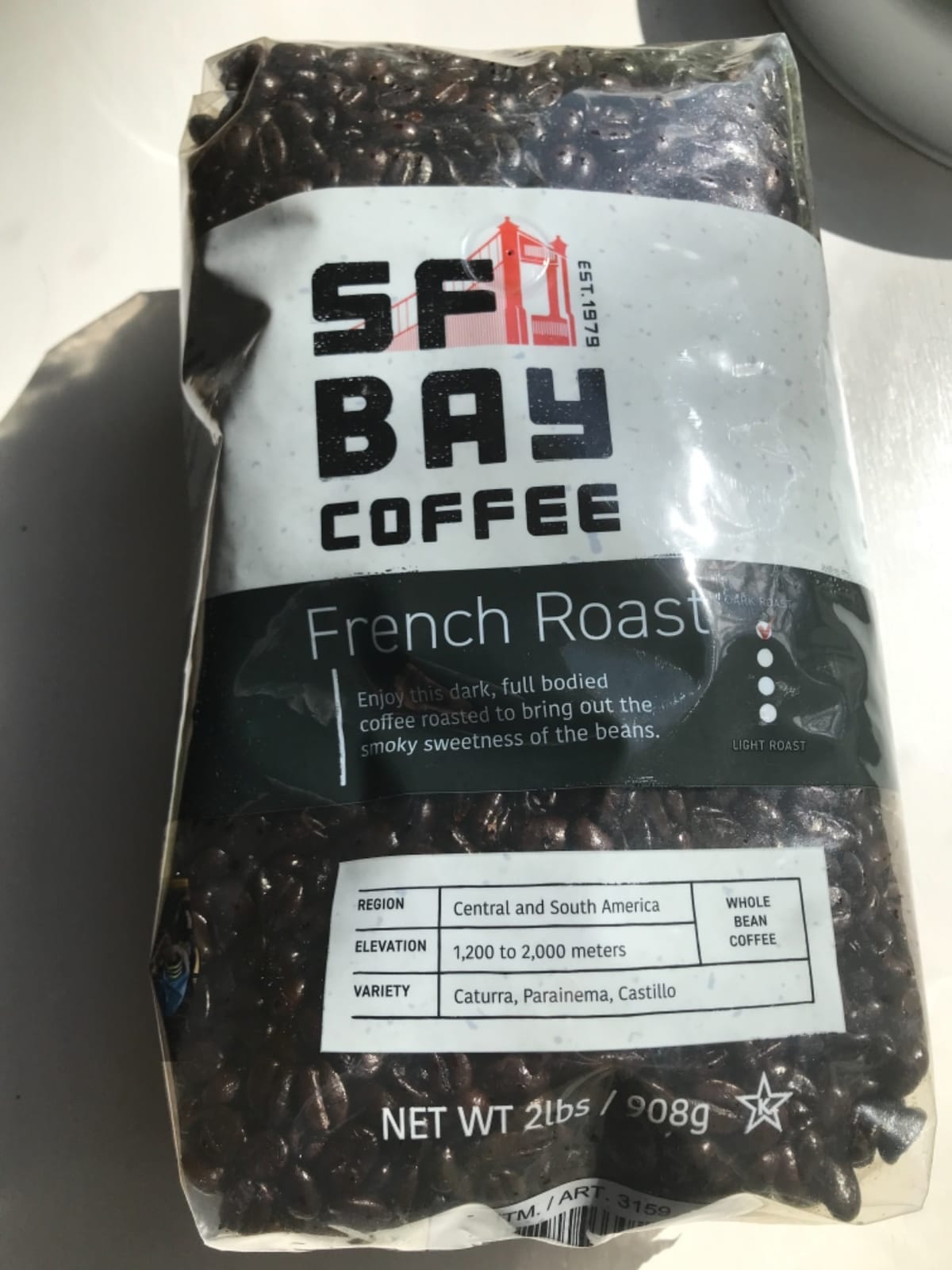 San Francisco Bay Coffee French Roast Whole Bean Coffee, 2 lb bag customer photo 2