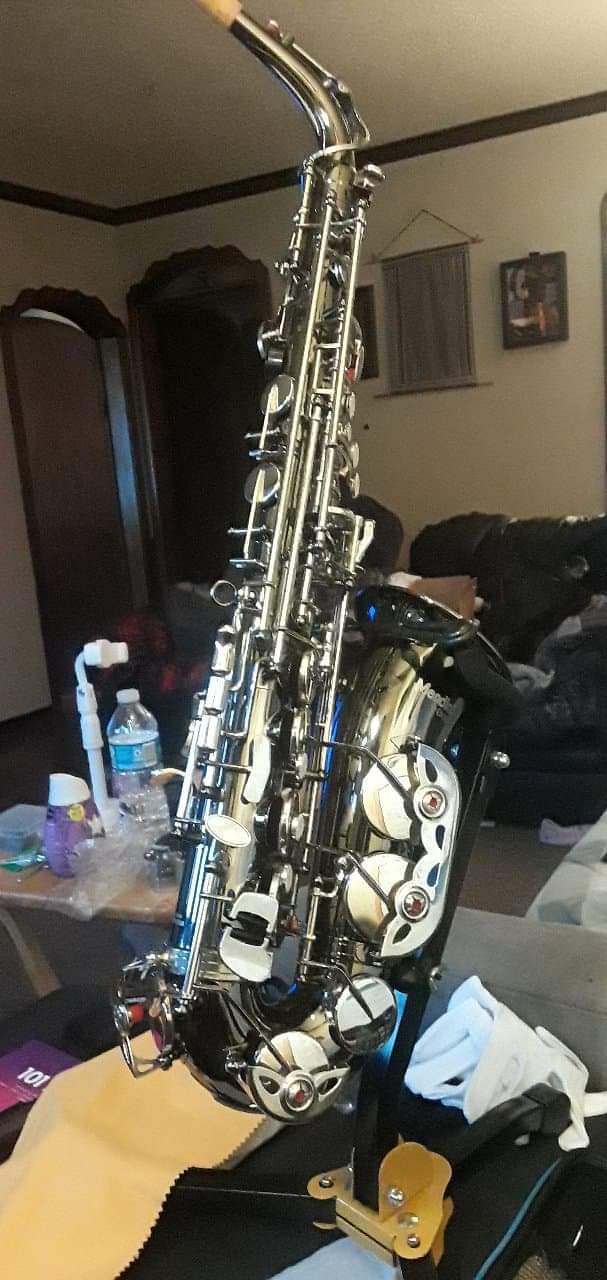 Mendini By Cecilio Eb Alto Saxophone Kit for Beginner - Black Silver customer photo 1