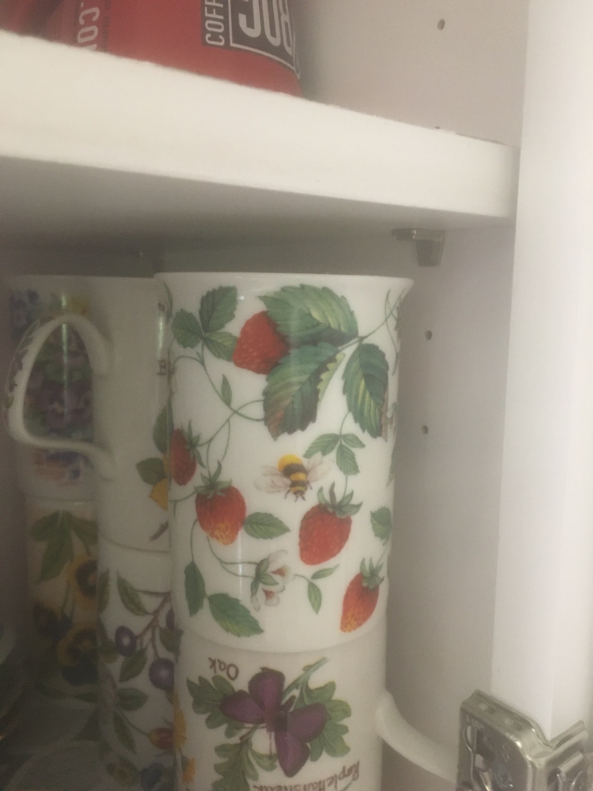 Roy Kirkham Alpine Strawberry Chintz Tea or Coffee Mug Fine Bone China England customer photo 1