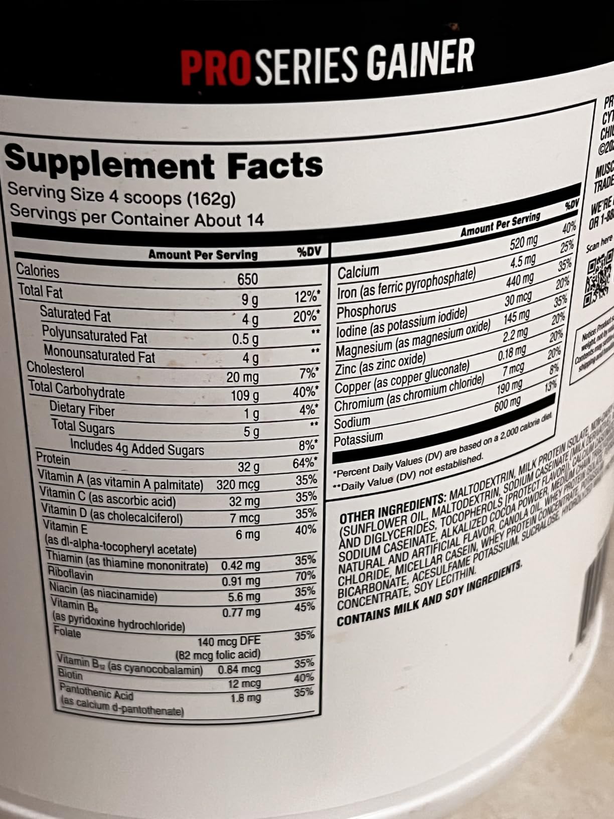 Muscle Milk Gainer Protein Powder, Chocolate, 32g Protein, 5 Pound customer photo 2