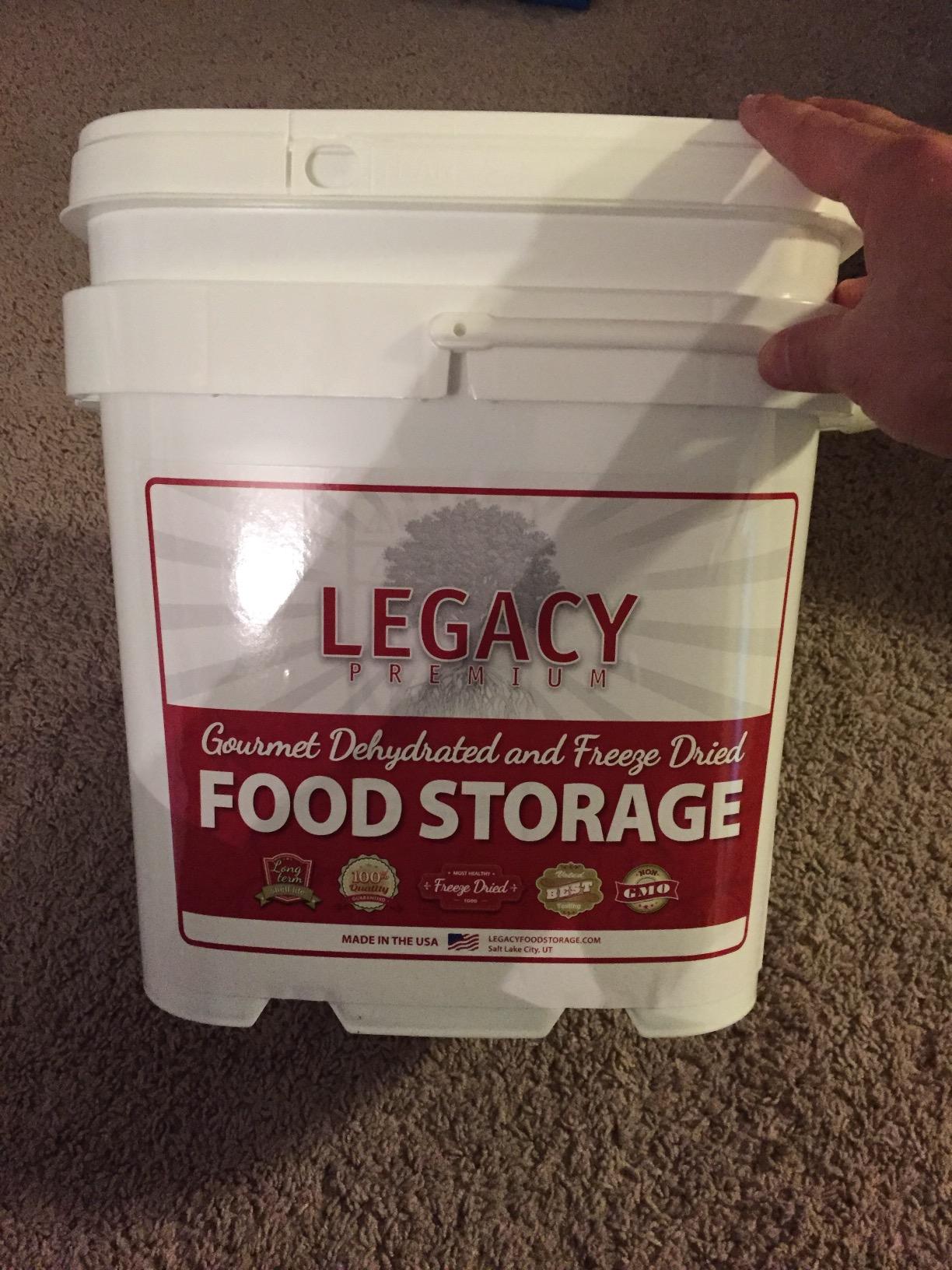 Legacy Food Storage 60 Serving Emergency Food Supply Bucket, 10 Entrees, 4 Breakfasts, 24,520 Total Calories, Shelf Stable Breakfast Lunch & Dinner, Freeze Dried Survival Meals for MRE Camping, Hiking, Prepping customer photo 1