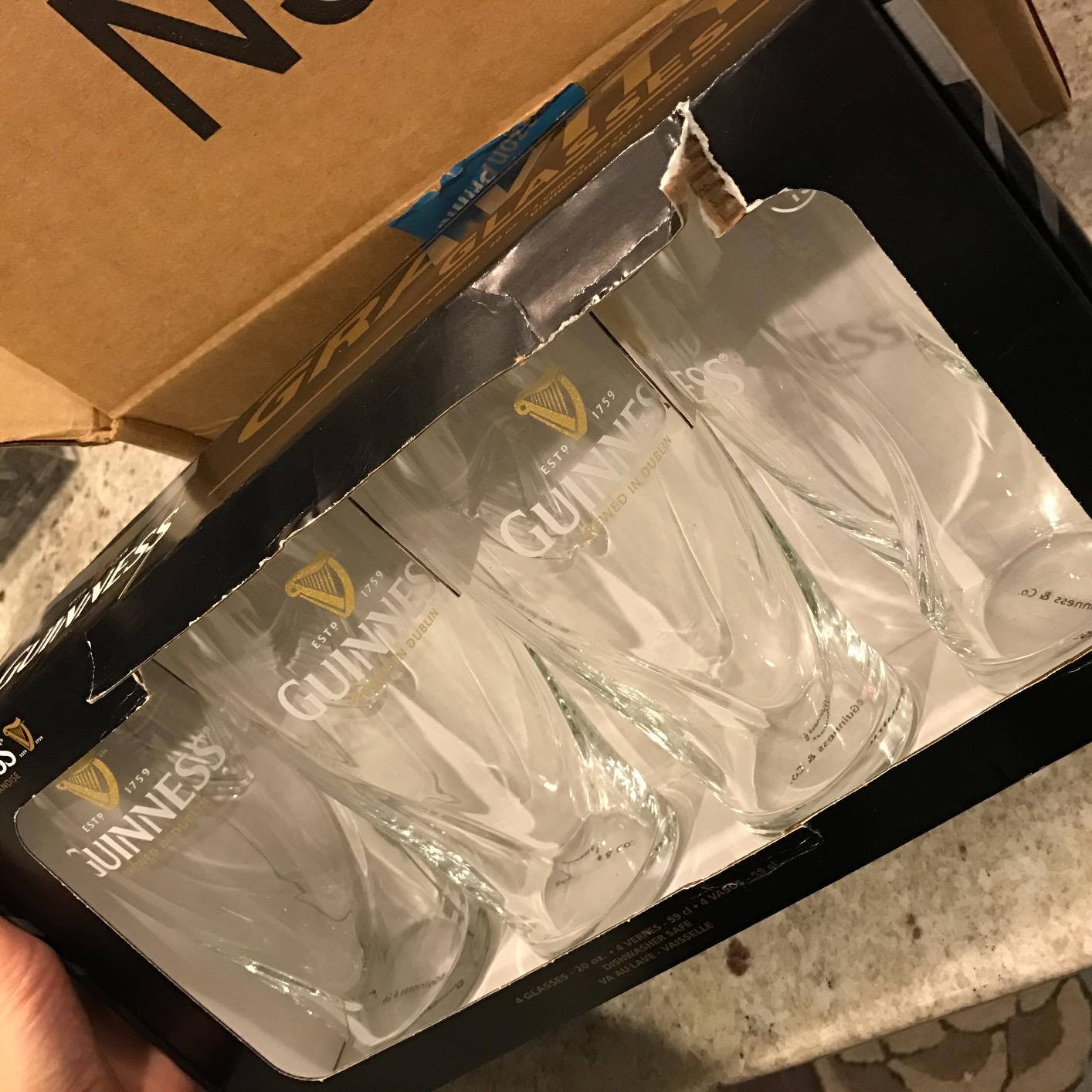 Guinness Gravity Pint Beer Glasses 20oz | Official Guinness Merchandise | Set of 4 Pint Glasses | Irish Barware Gift | Home Bar Essentials customer photo 2