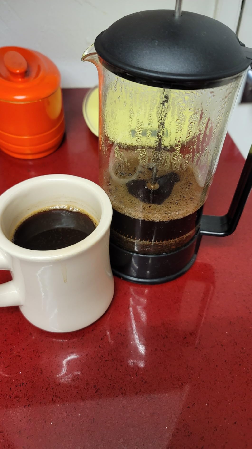 Bodum 12oz Brazil French Press Coffee Maker, High-Heat Borosilicate Glass, Black - Made in Portugal customer photo 1