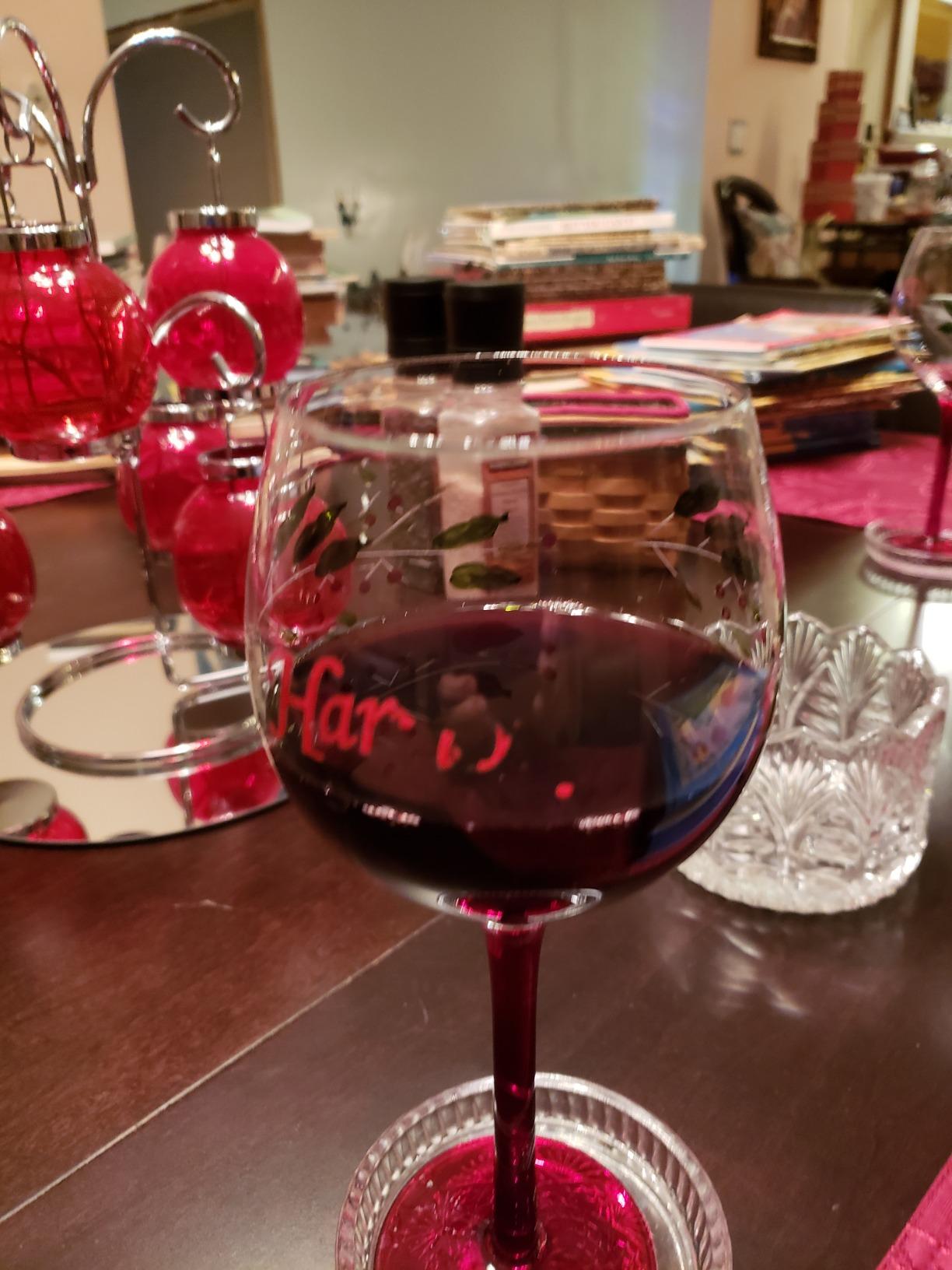 Pfaltzgraff Winterberry Harmony/Peace/Cheer/Joy Wine Glasses (Set of 4) customer photo 1