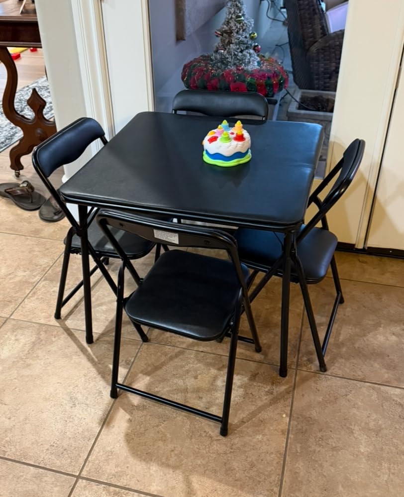Flash Furniture Mindy Kids 5-Piece set Folding Square Table and Chairs Set for Daycare and Classrooms customer photo 1