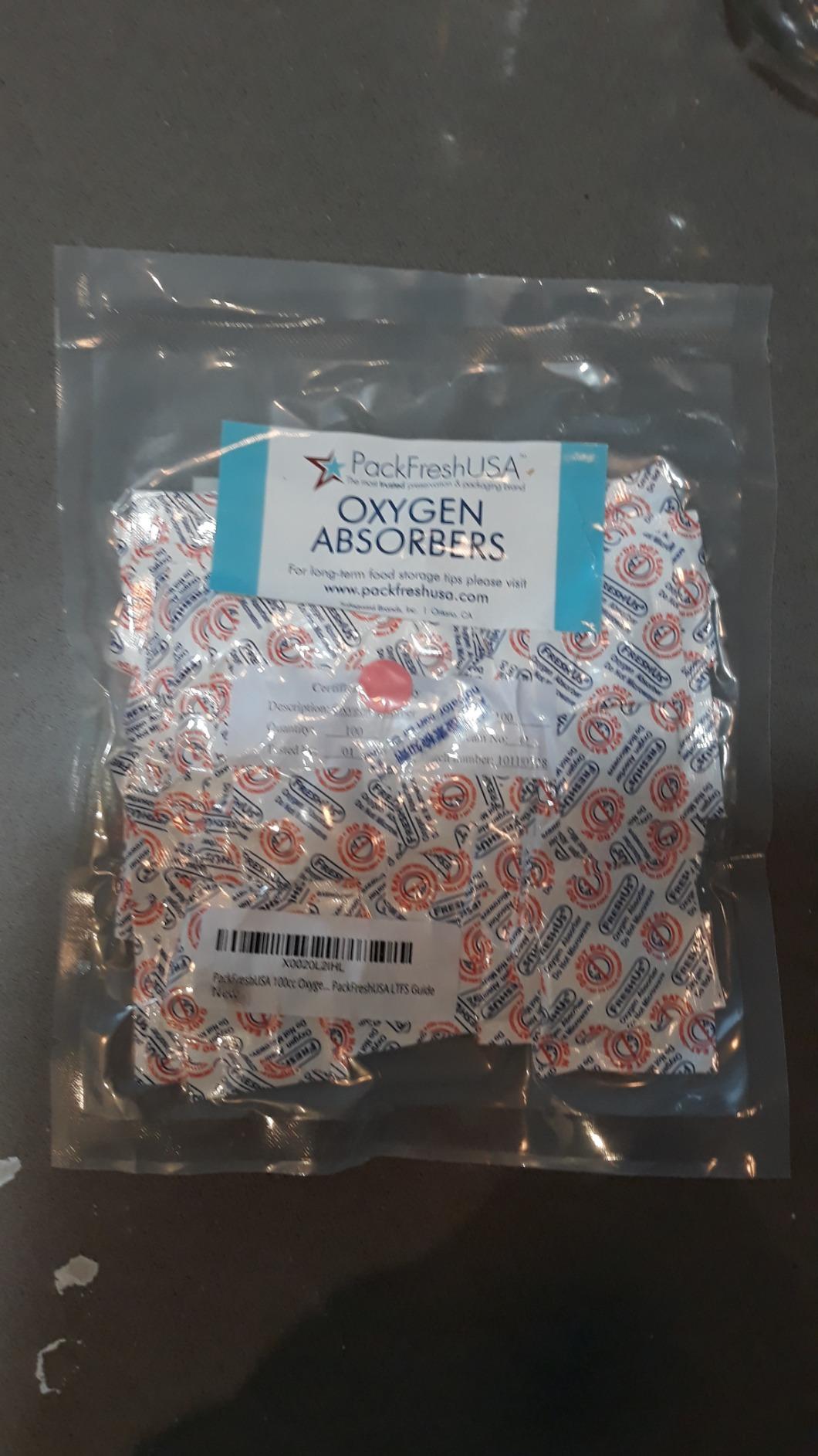 PackFreshUSA 50 Pack - 100cc Oxygen Absorber Packs - Food Preservation - Long-Term Food Storage Guide Included customer photo 1