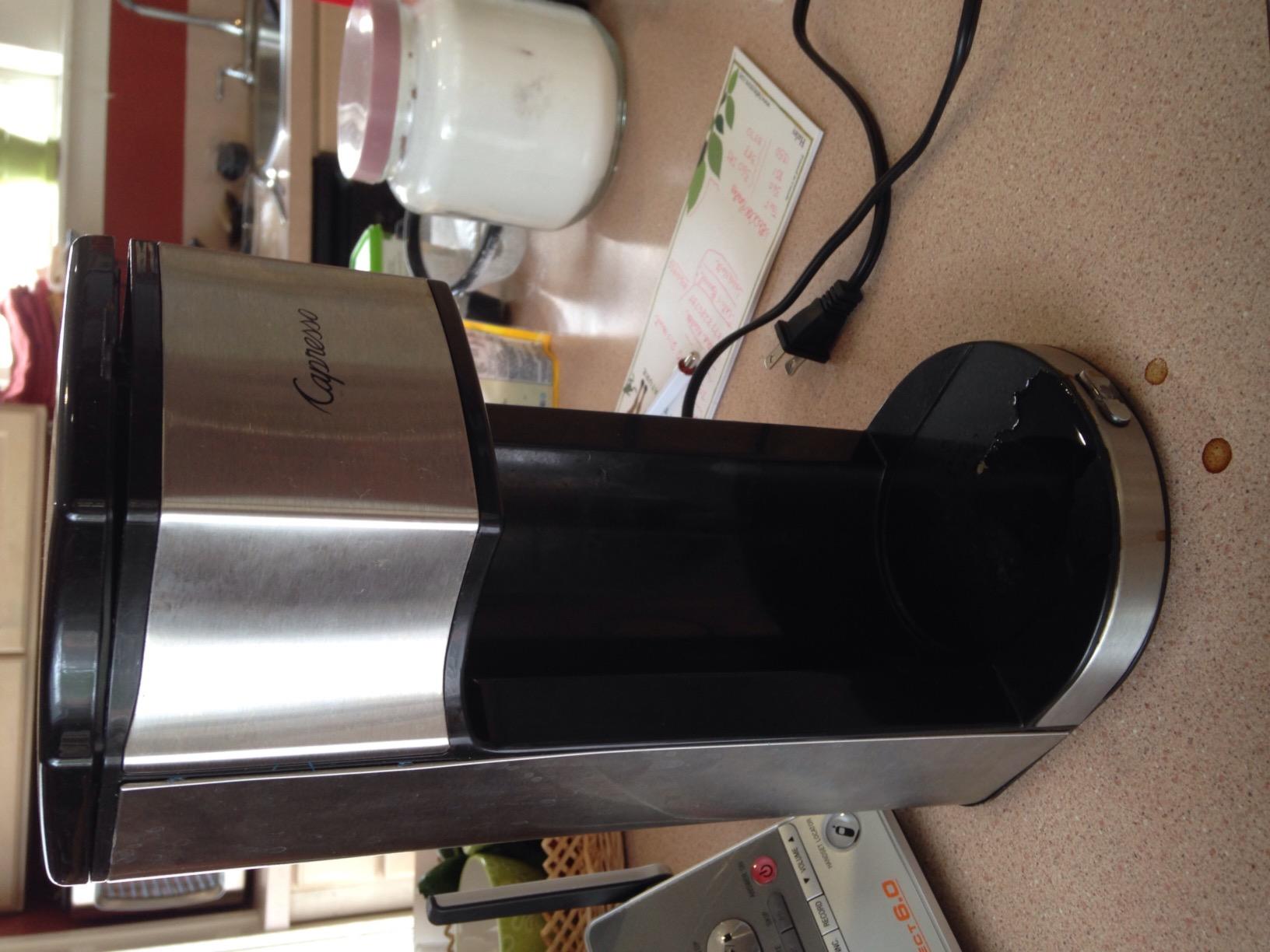 Capresso On-The-Go Personal Coffee Maker, Silver/Black customer photo 1