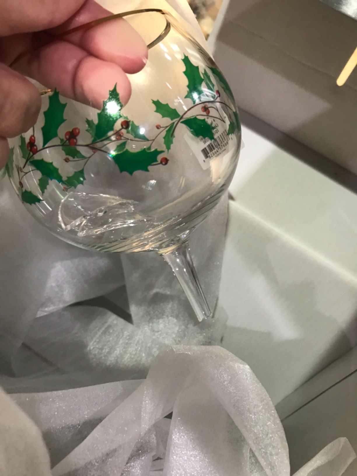 Lenox Holiday Balloon Wine Glasses, 14oz, Christmas Set of 4 customer photo 2