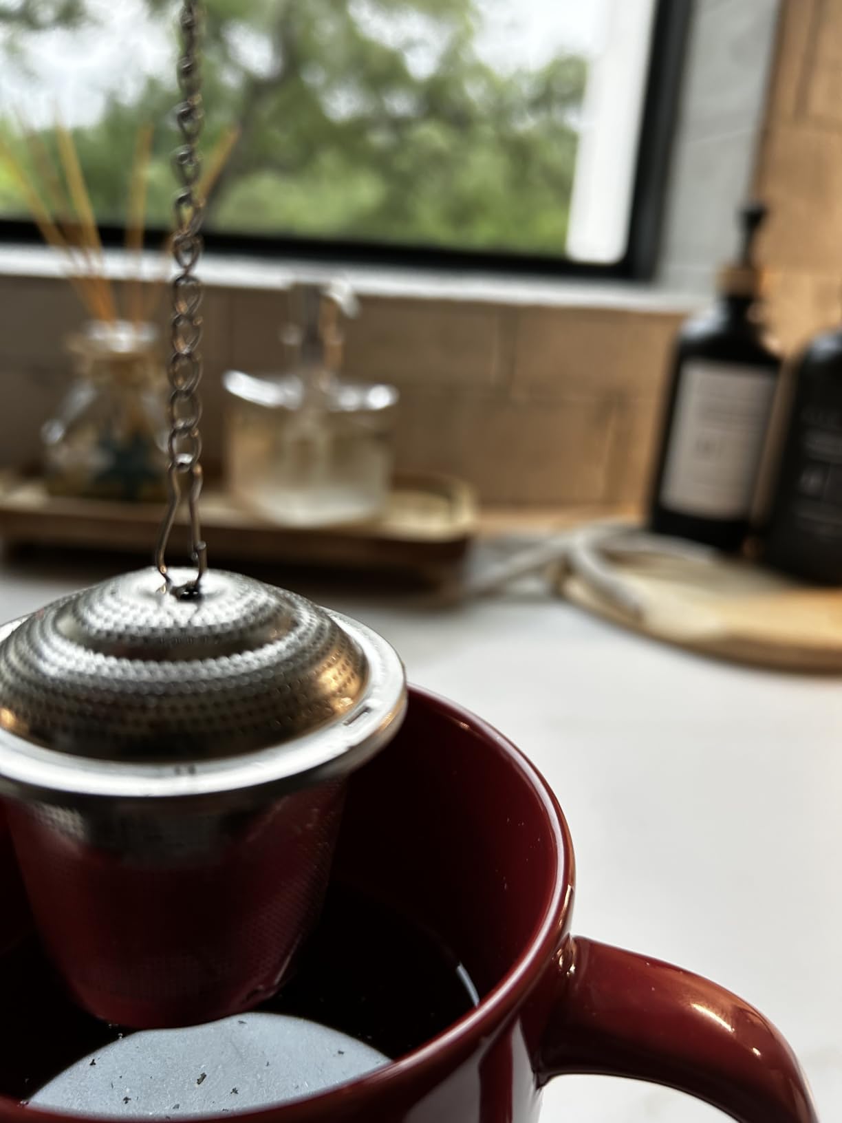 Tea Infuser Set of 2 with Tea Scoop & Drip Trays, Loose Leaf Tea Strainer customer photo 1