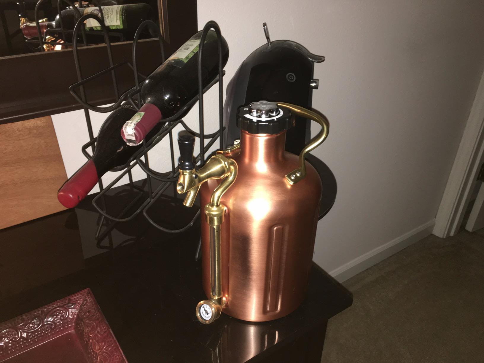 GrowlerWerks uKeg Carbonated Growler-Great Gift for Beer Lovers, 64 oz, Copper customer photo 2