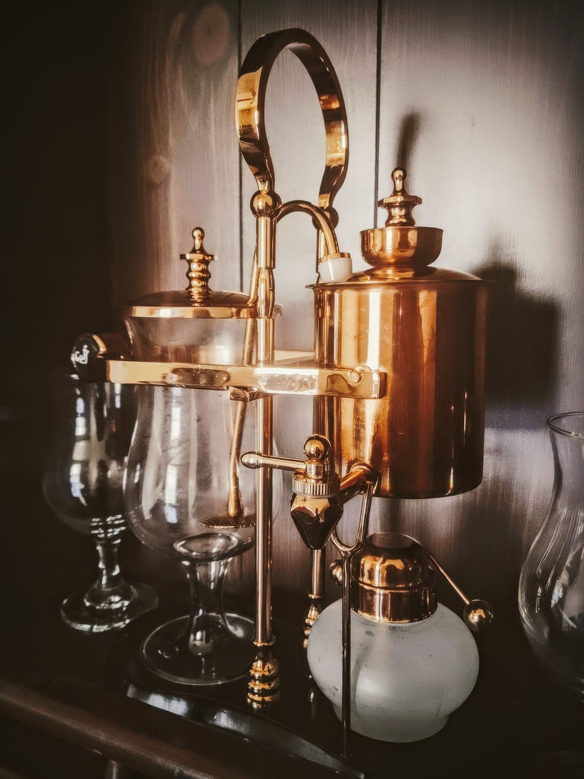 Diguo Belgian/Belgium Balance Siphon/Syphon Coffee Maker. Elegant Double Ridged Fulcrum with Tee handle customer photo 2