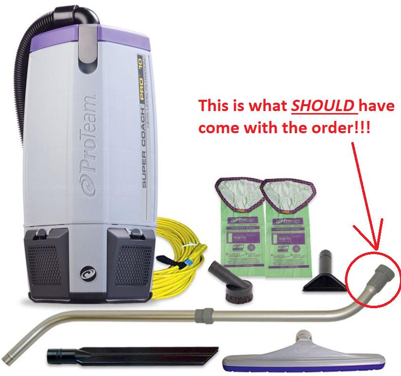 ProTeam Super Coach Pro 10 Backpack Vacuum Commercial with 2 Piece Wand Tool Kit, 10 Quart, Corded,107304 customer photo 1