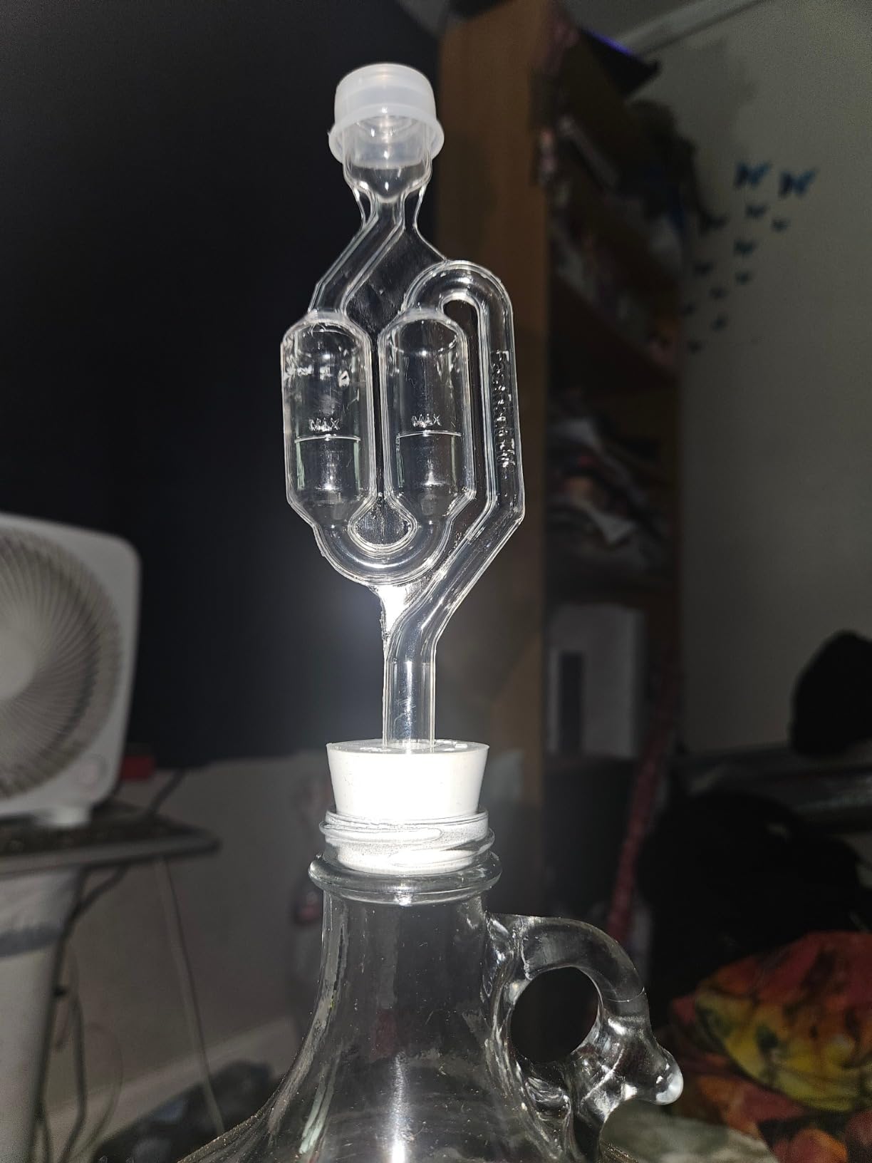 1 Gallon Glass Jug with Airlock, #6 Rubber Bung and Twin Bubble Design | Clear Fermentation Jug for beer, wine, cider, mead & kombucha, w/ reusable construction for home brewing | Glass Fermenter customer photo 1