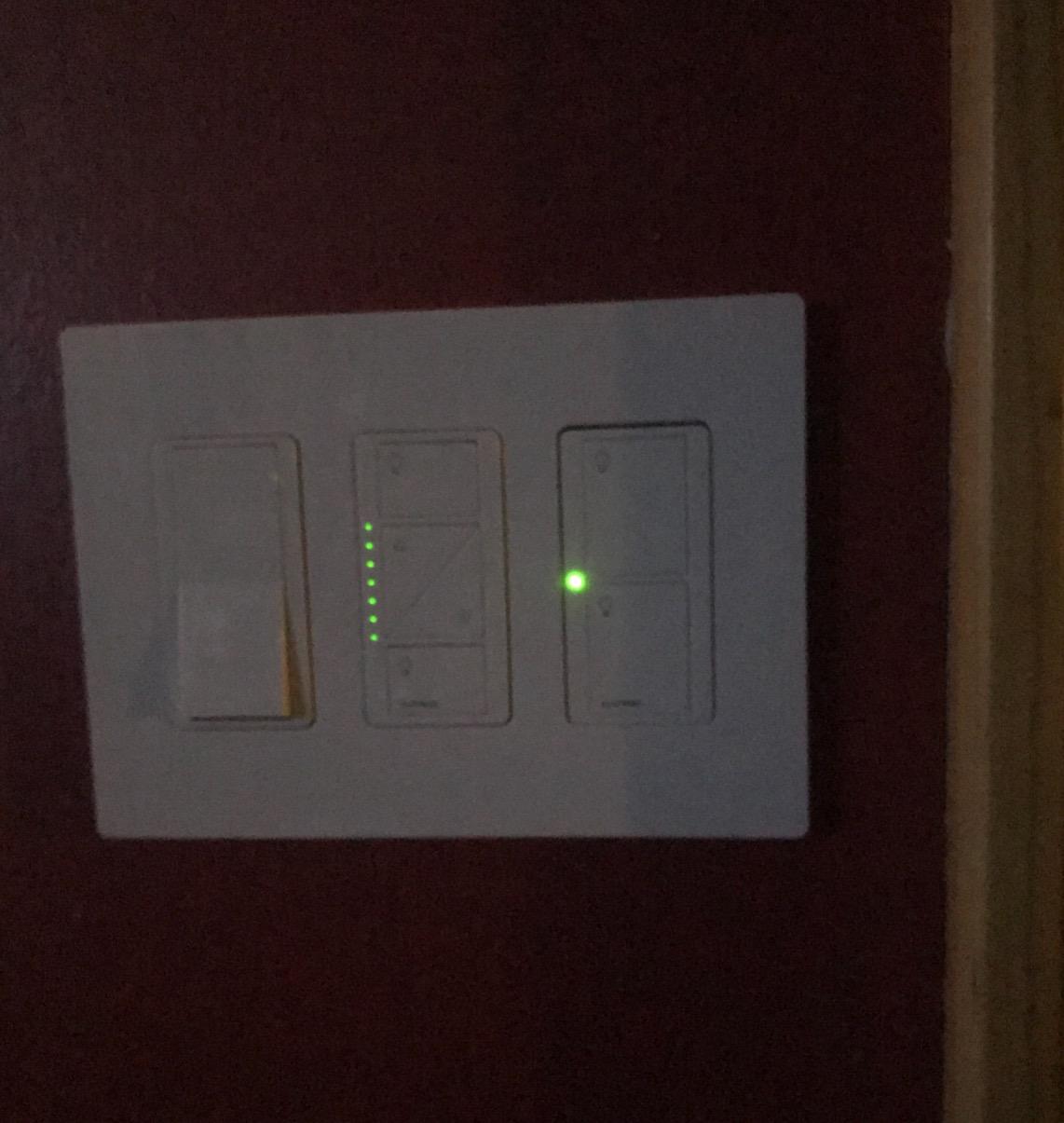Lutron Caseta Smart Light Switch for Lighting and Fans (Smart Hub Required), 6 amp, Single-Pole/3-Way, Neutral Required, PD-6ANS-WH, White customer photo 1