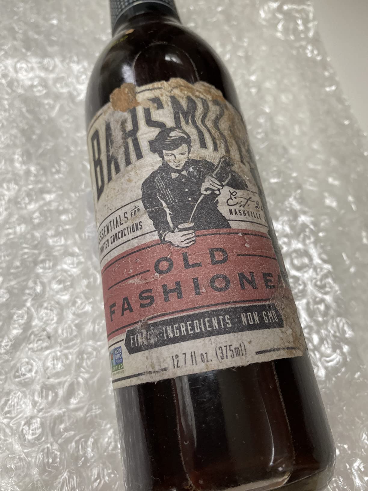 Barsmith Old Fashioned Mix - Classic Whiskey Drink Mixer w/ Sweetness, Cherry, Citrus & Bitters - Premium Non-GMO Drink Mixer - Perfect for Bourbon Cocktails & Home Bars - 12.7 oz Bottle (Pack of 1) customer photo 1